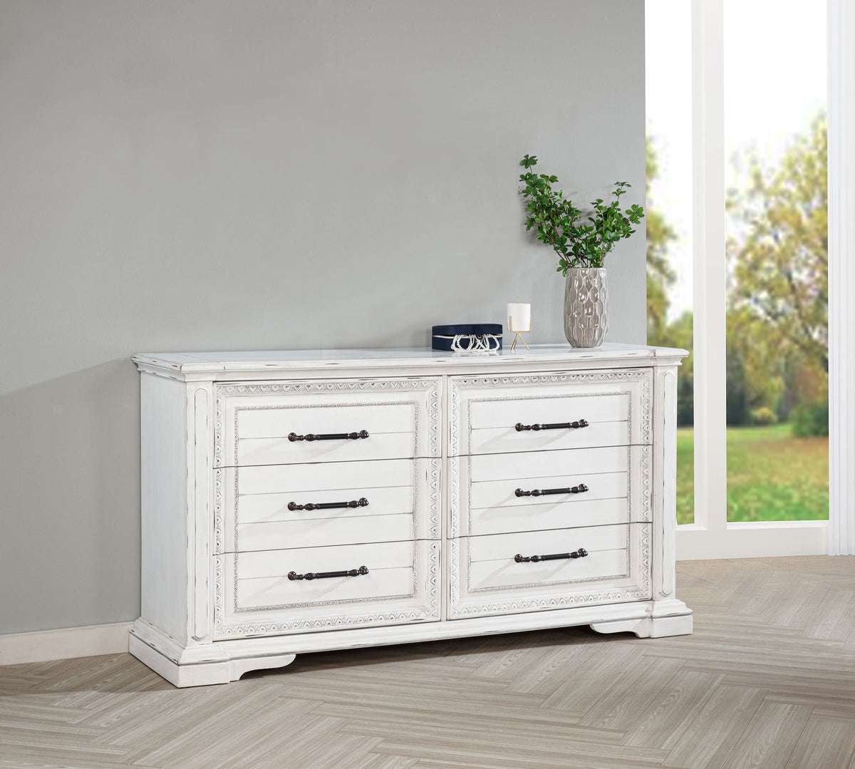 McKinney 6-drawer Dresser Vintage White