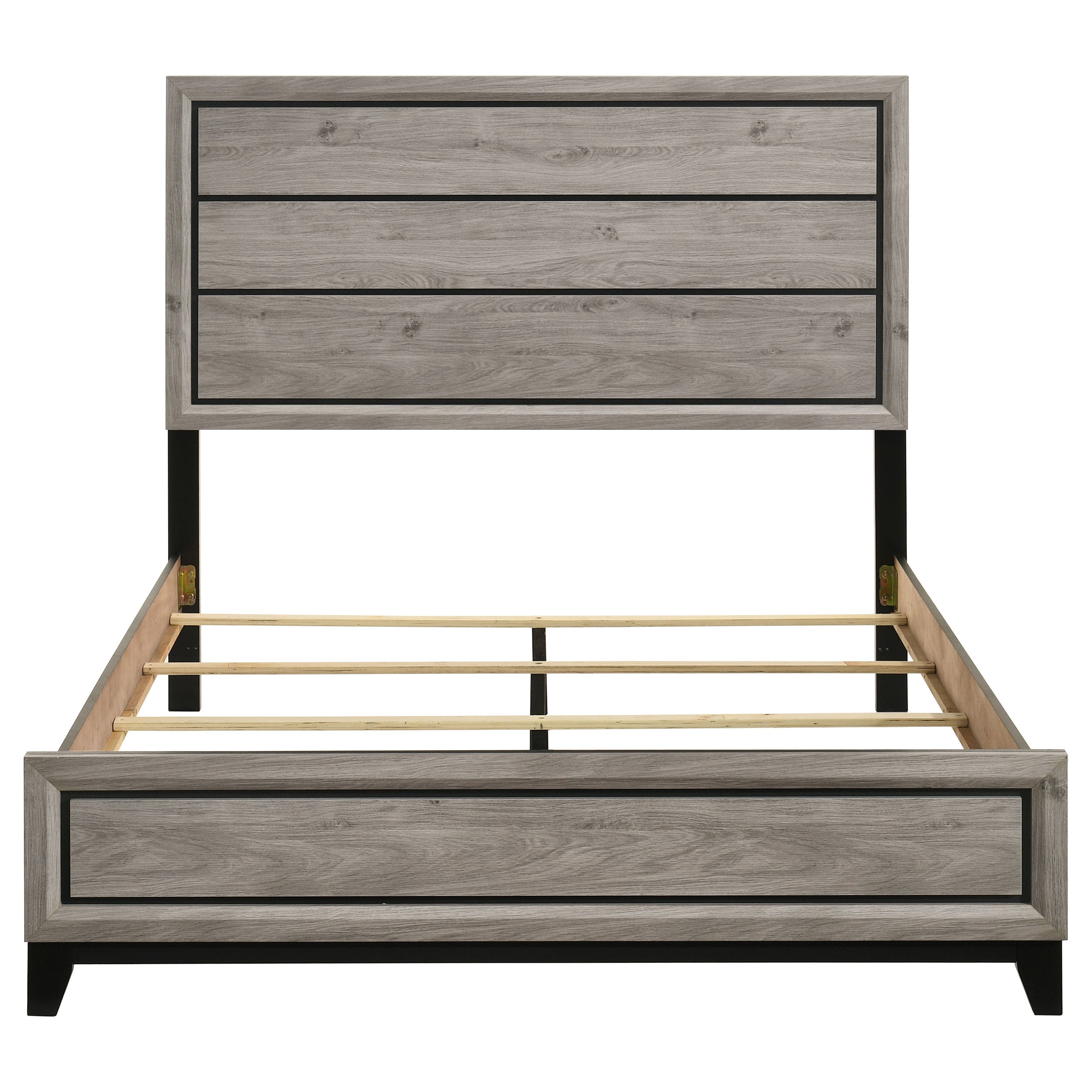 Valen Wood Queen Panel Bed Light Taupe