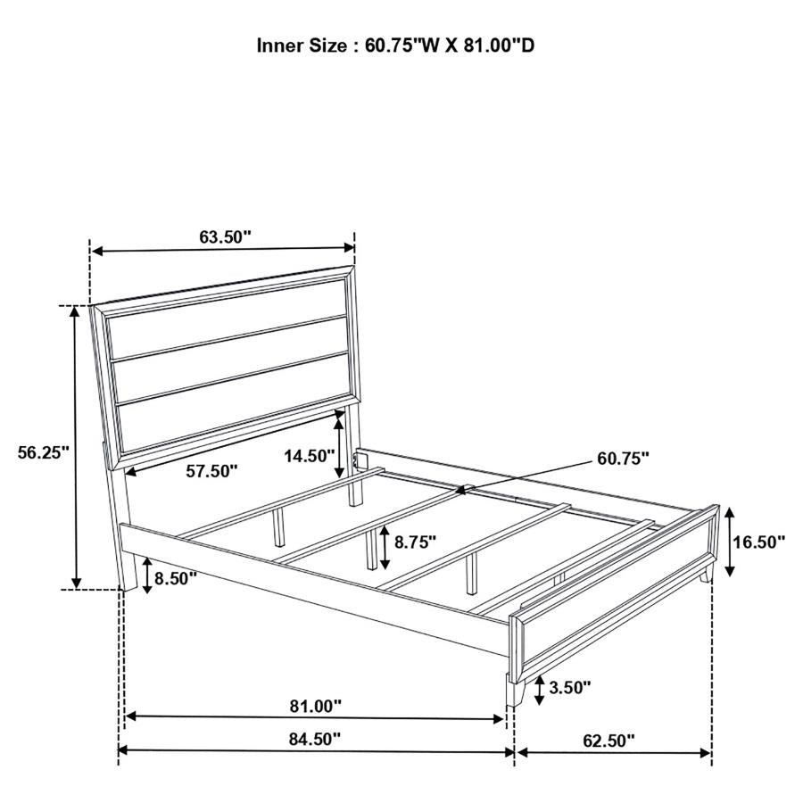 Valen Wood Queen Panel Bed In Light Taupe