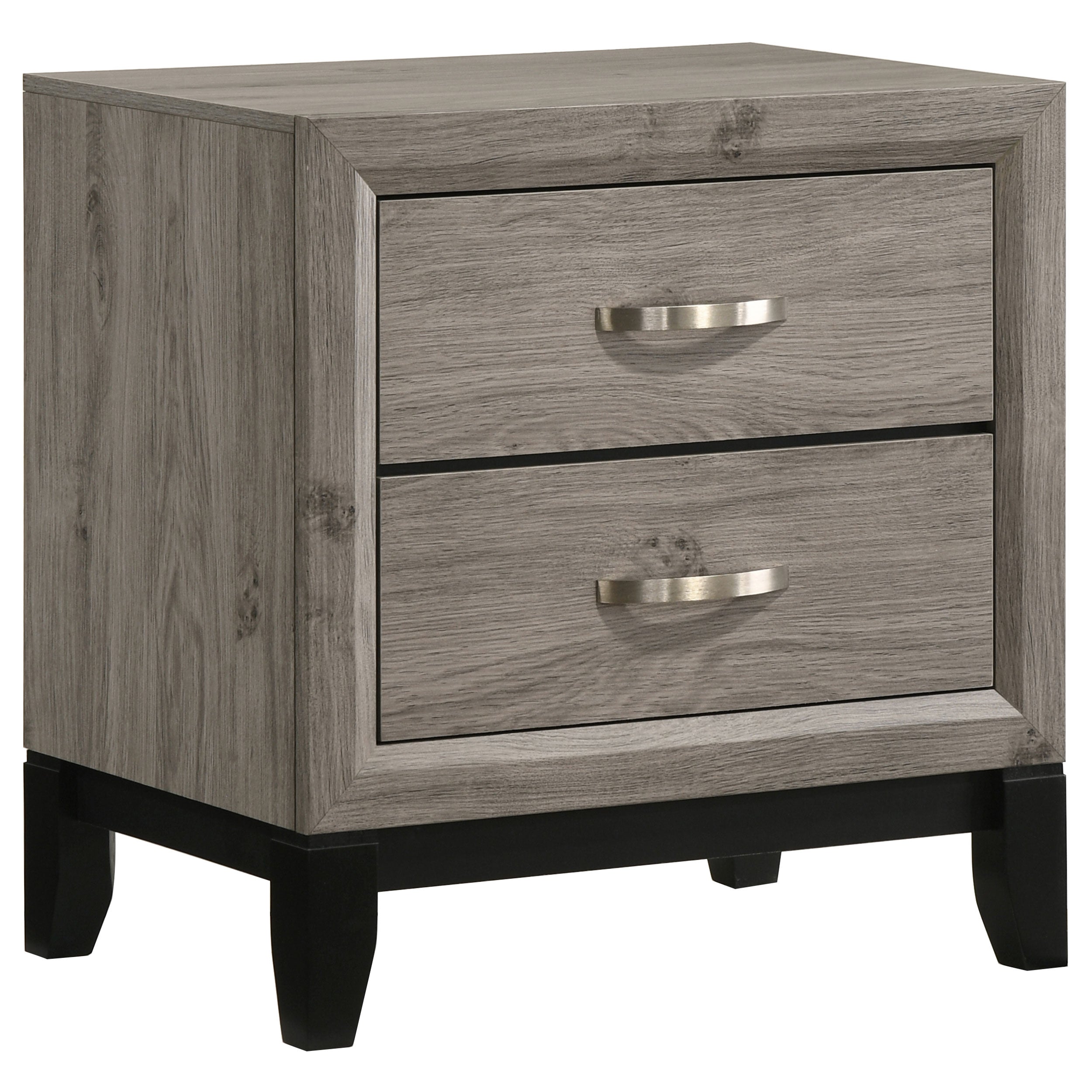 Valen 2-drawer Nightstand Bedside Table Light Taupe