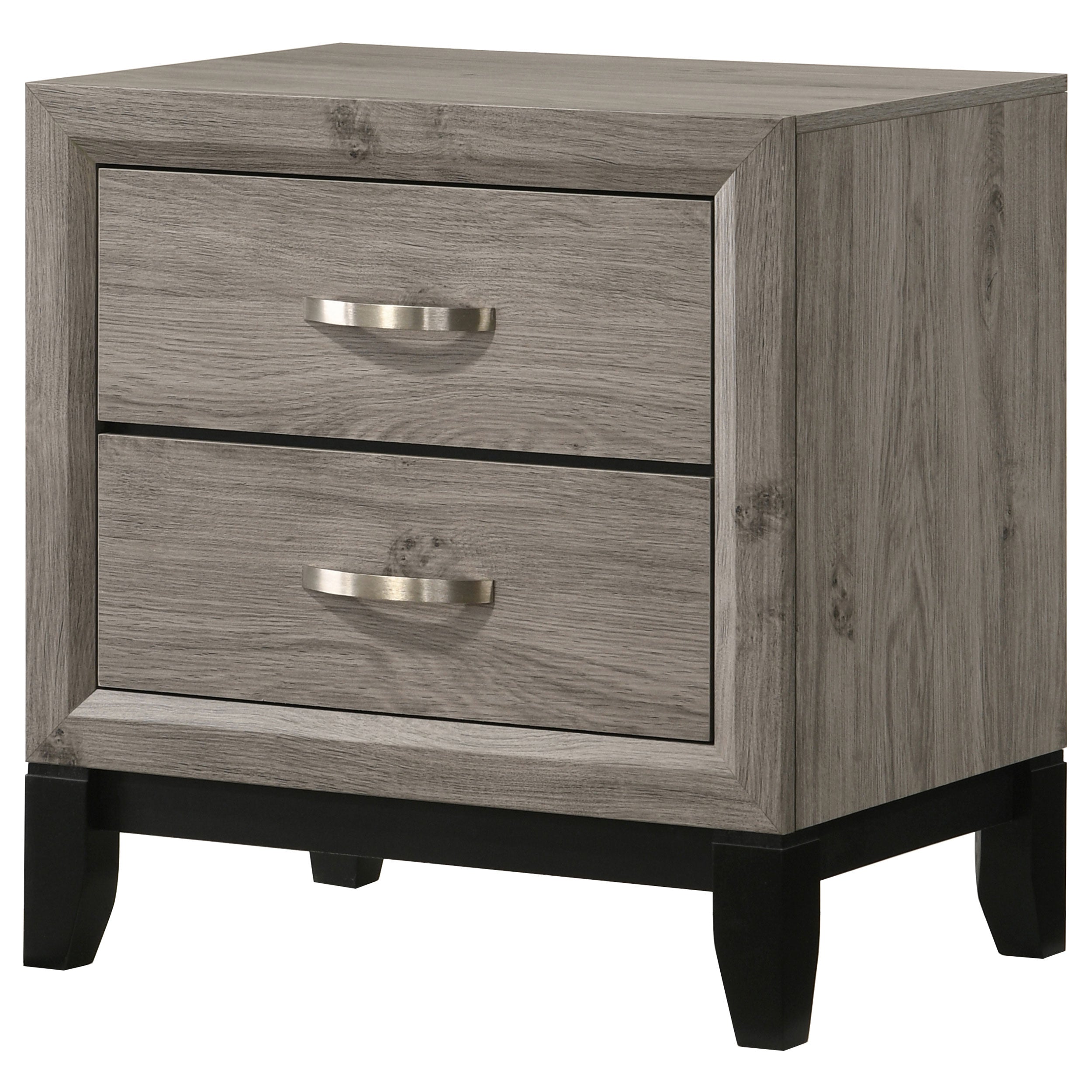 Valen 2-drawer Nightstand Bedside Table Light Taupe