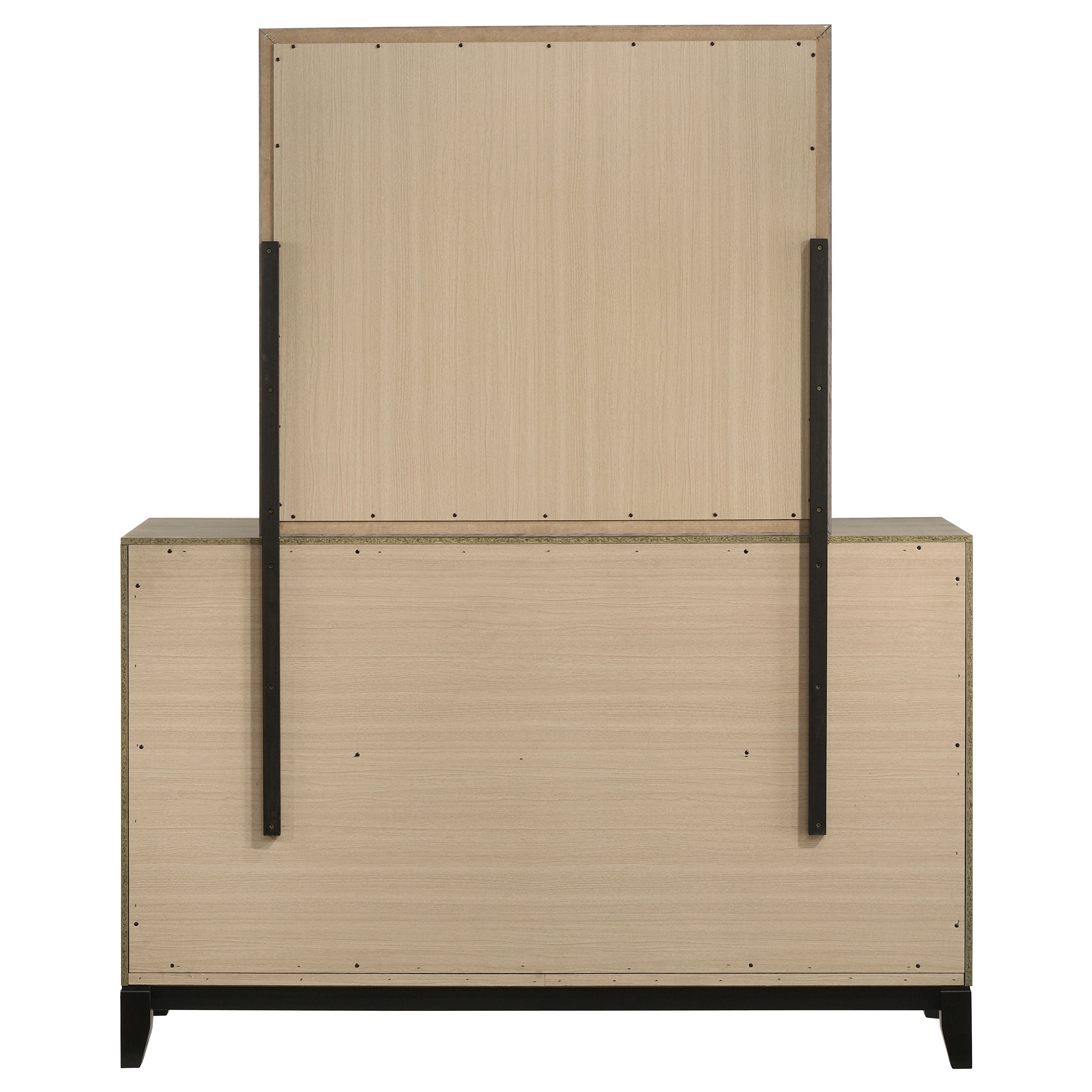 Valen 6-drawer Bedroom Dresser and Mirror Light Taupe
