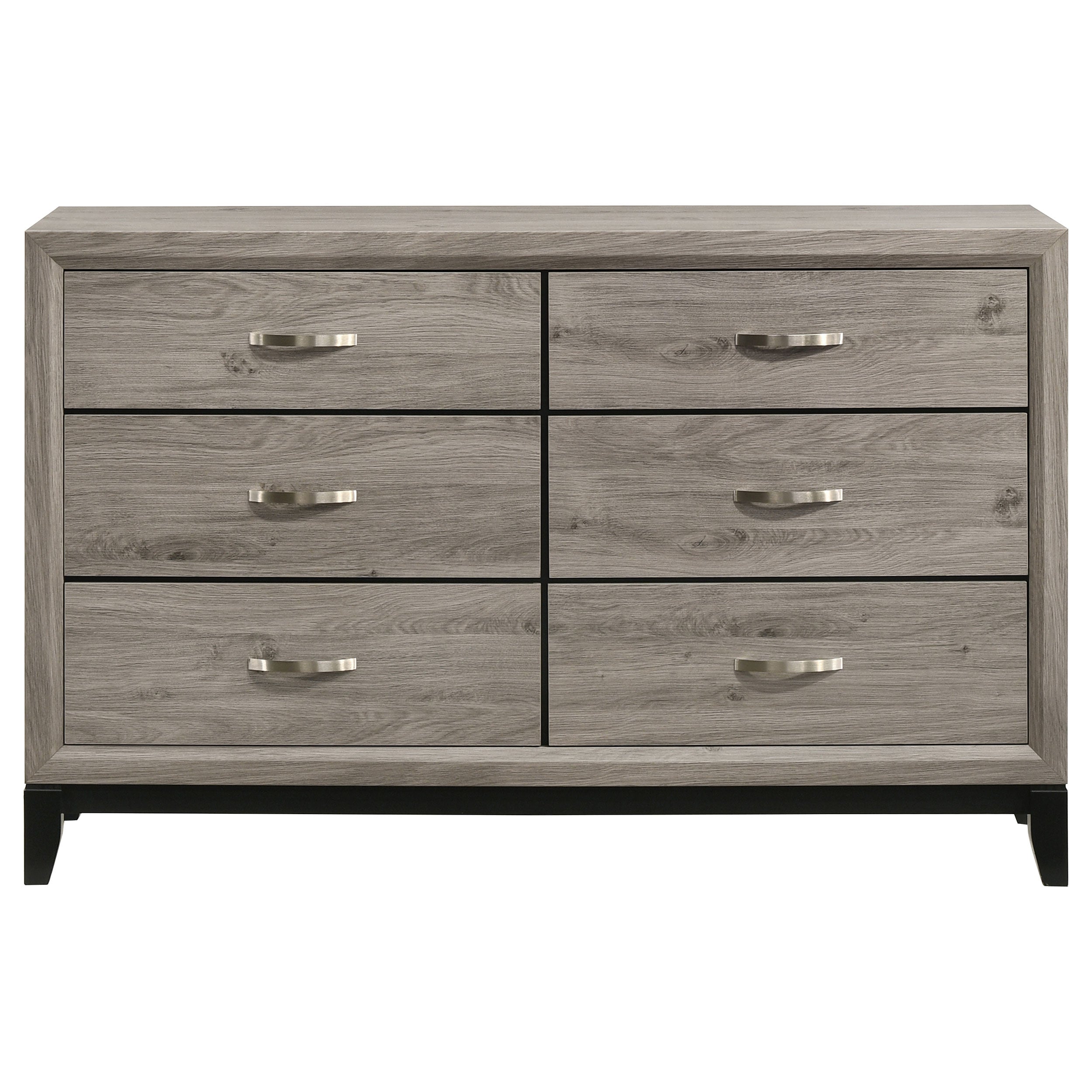 Valen 6-drawer Bedroom Dresser Cabinet Light Taupe