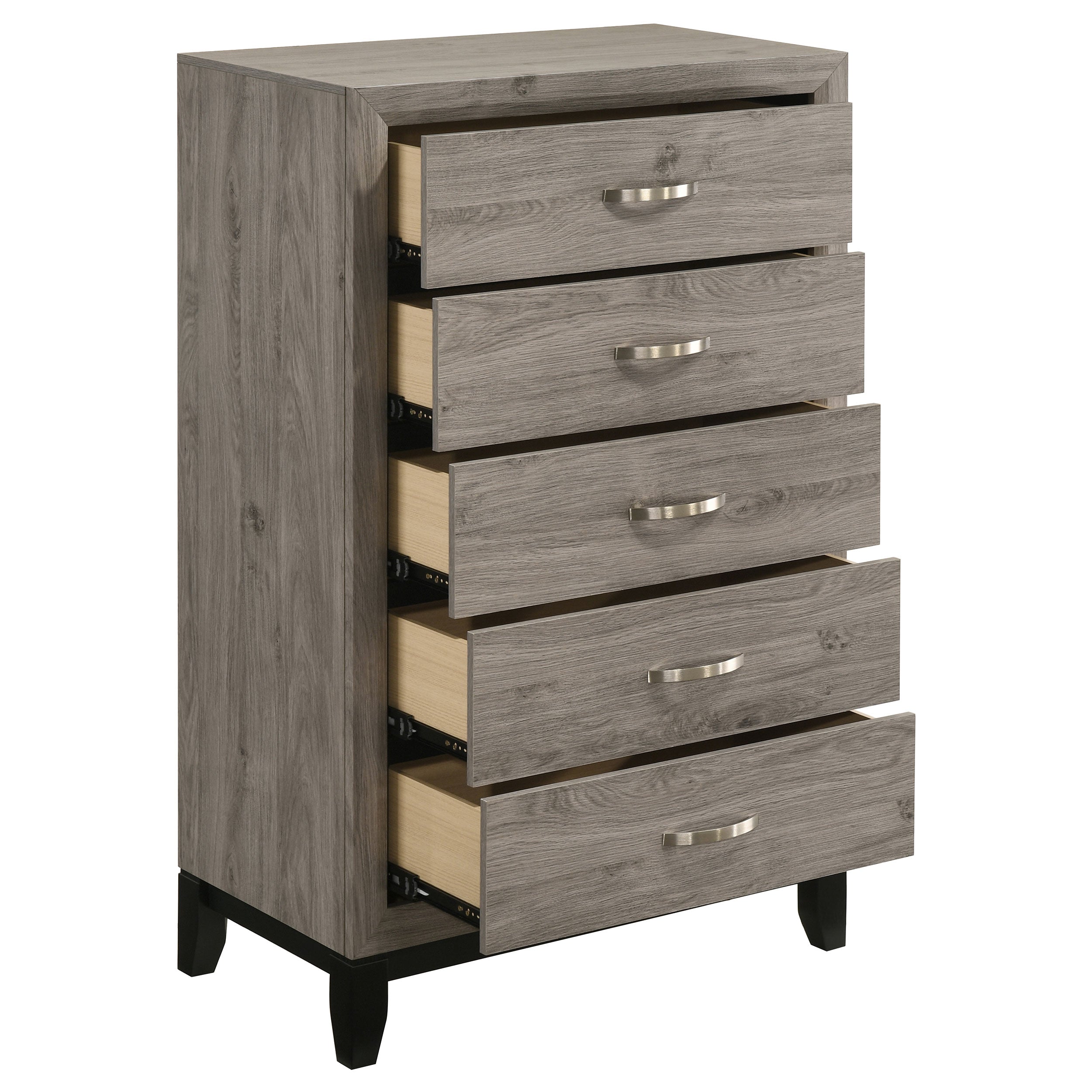Valen 5-drawer Bedroom Chest of Drawers Light Taupe