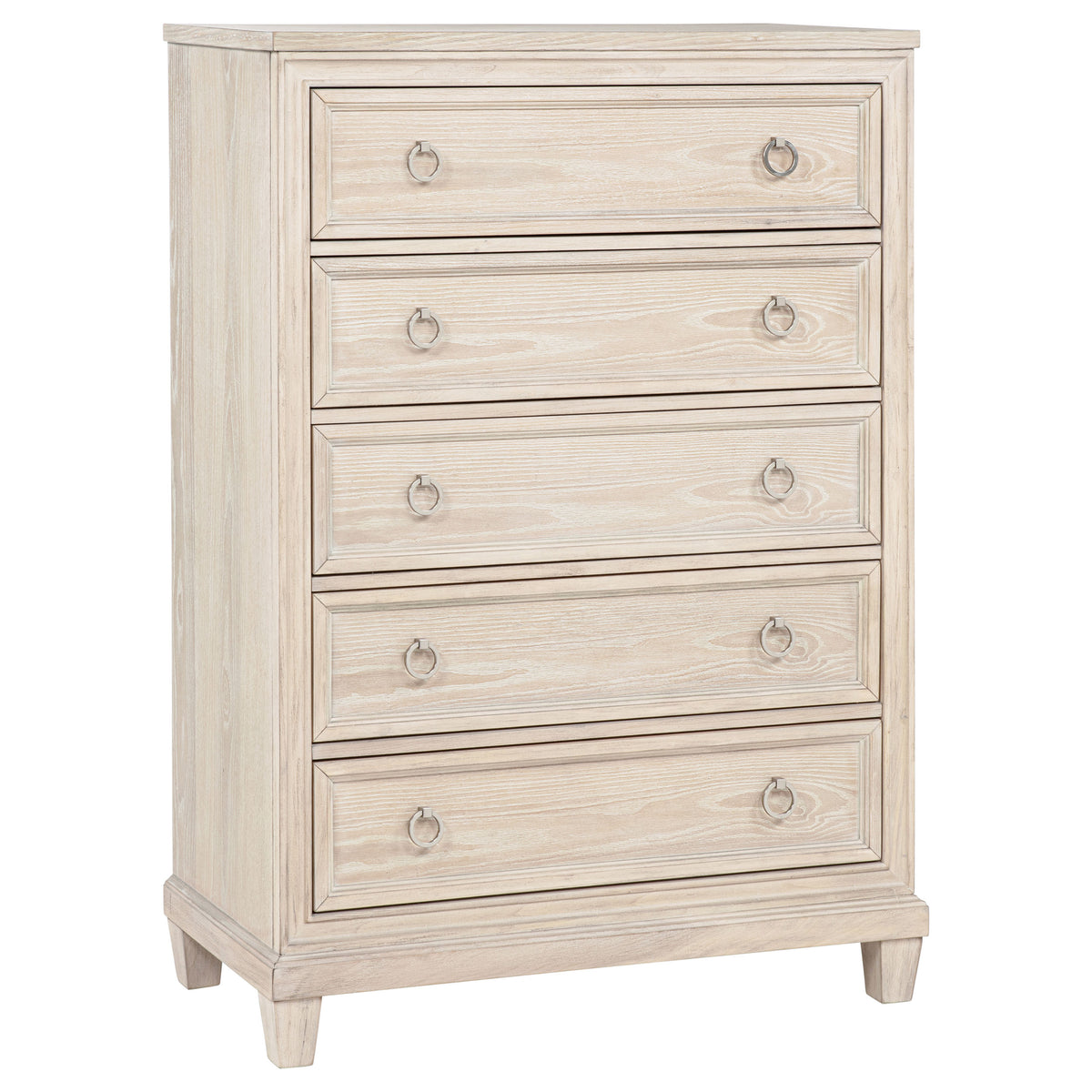 Pembroke 5-piece Eastern King Bedroom Set with Upholstered Panel Bed Washed Oak