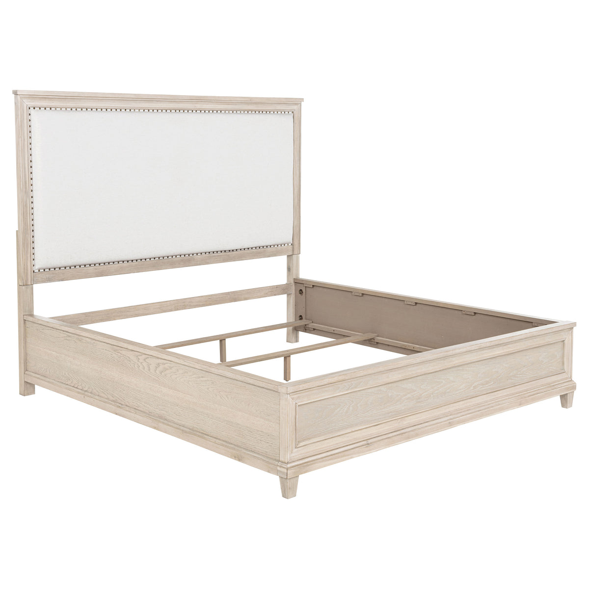 Pembroke 4-piece California King Bedroom Set with Upholstered Panel Bed Washed Oak