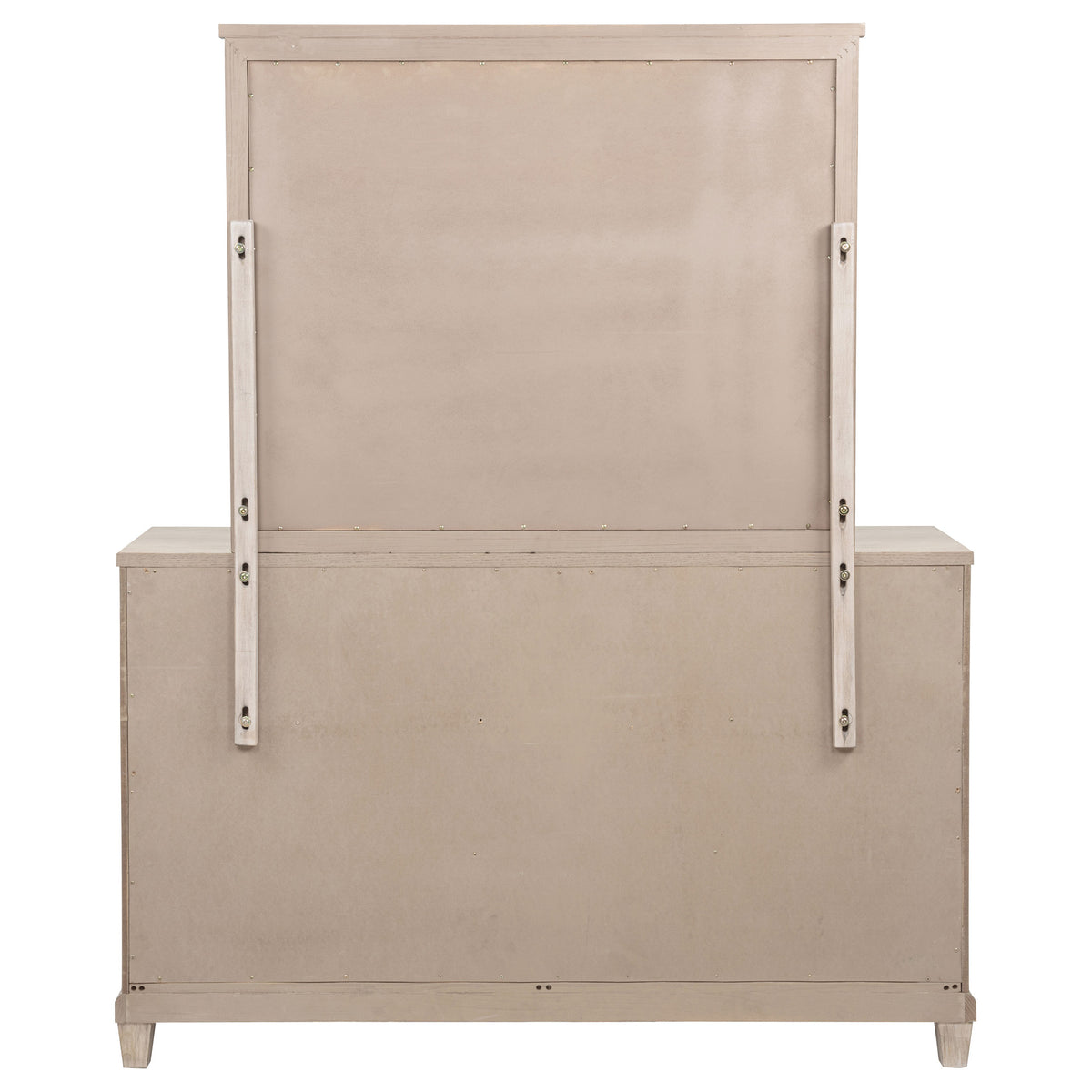 Pembroke 6-drawer Dresser with Mirror Washed Oak