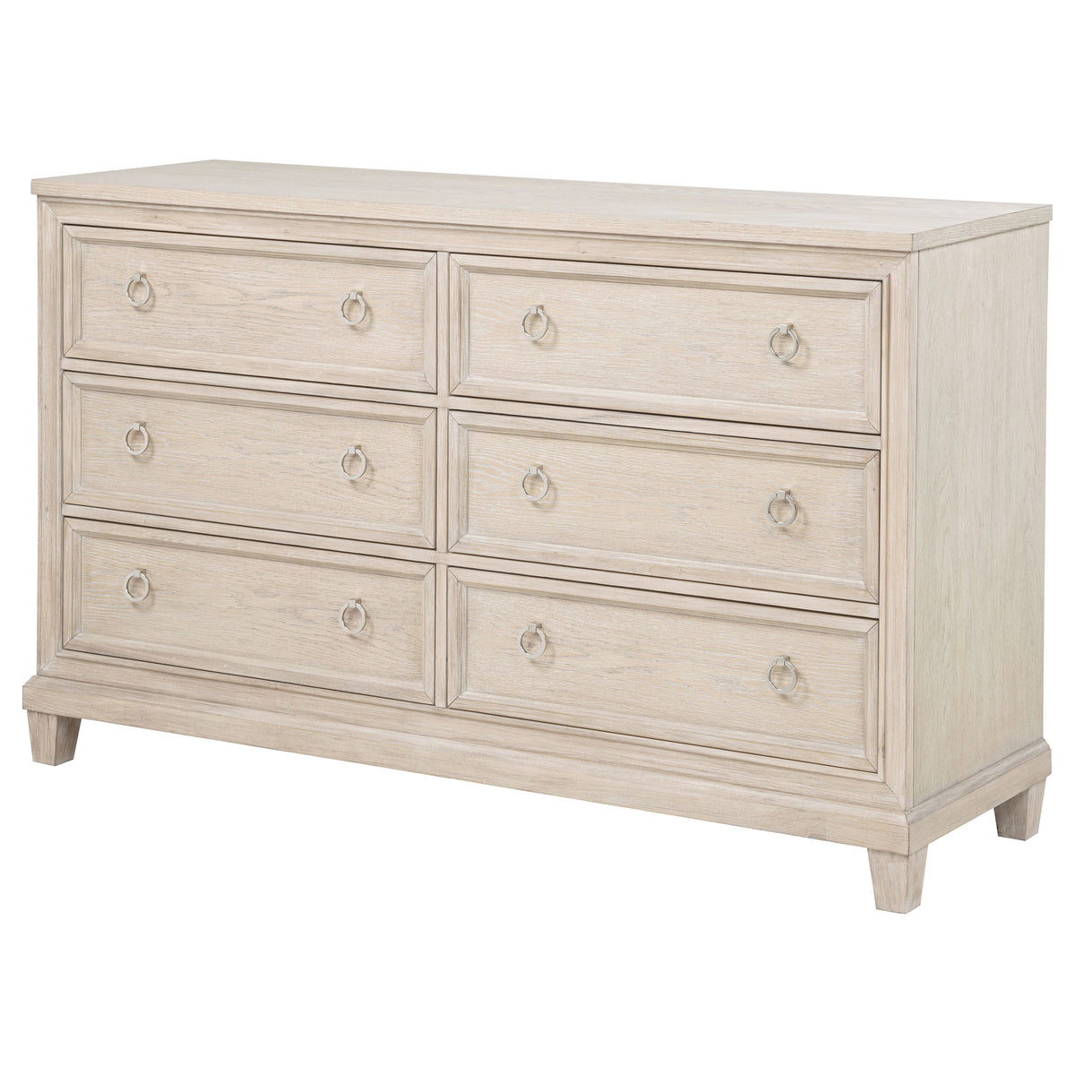 Pembroke 6-drawer Dresser Washed Oak