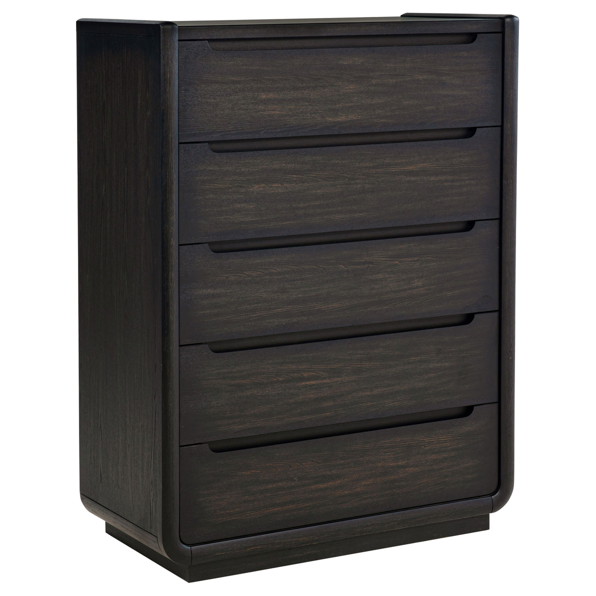 Leandro 5-drawer Bedroom Chest Burnished Black