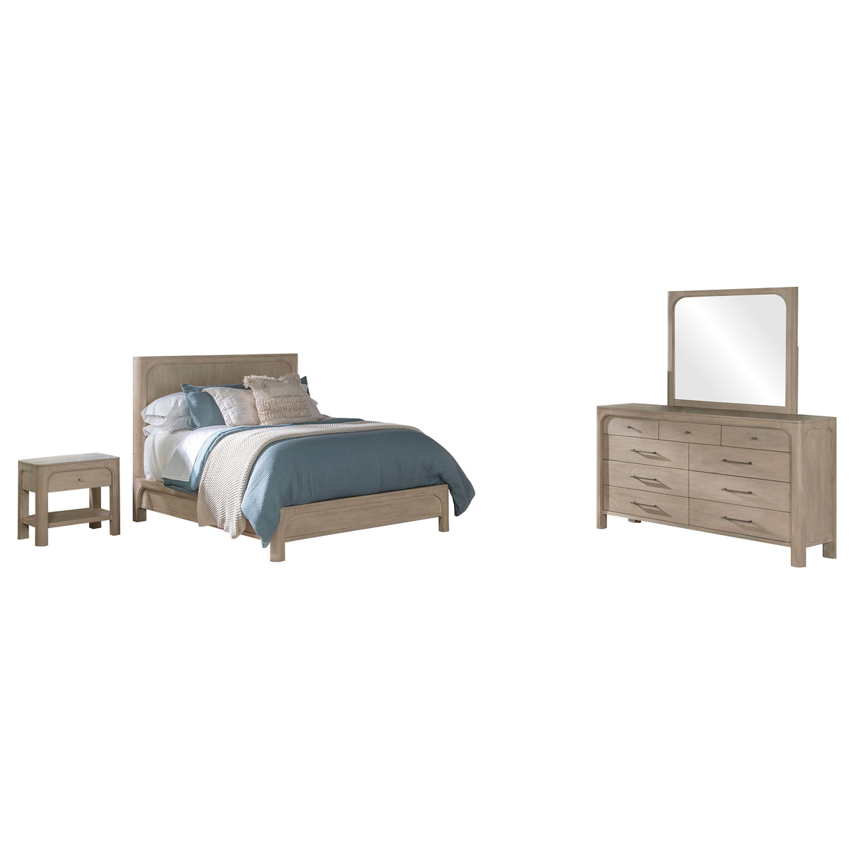 Solano 4-piece Eastern King Panel Bedroom Set Weathered Mango