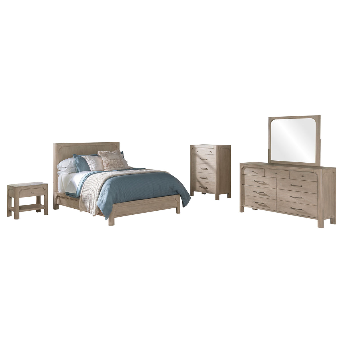 Solano 5-piece Queen Panel Bedroom Set Weathered Mango