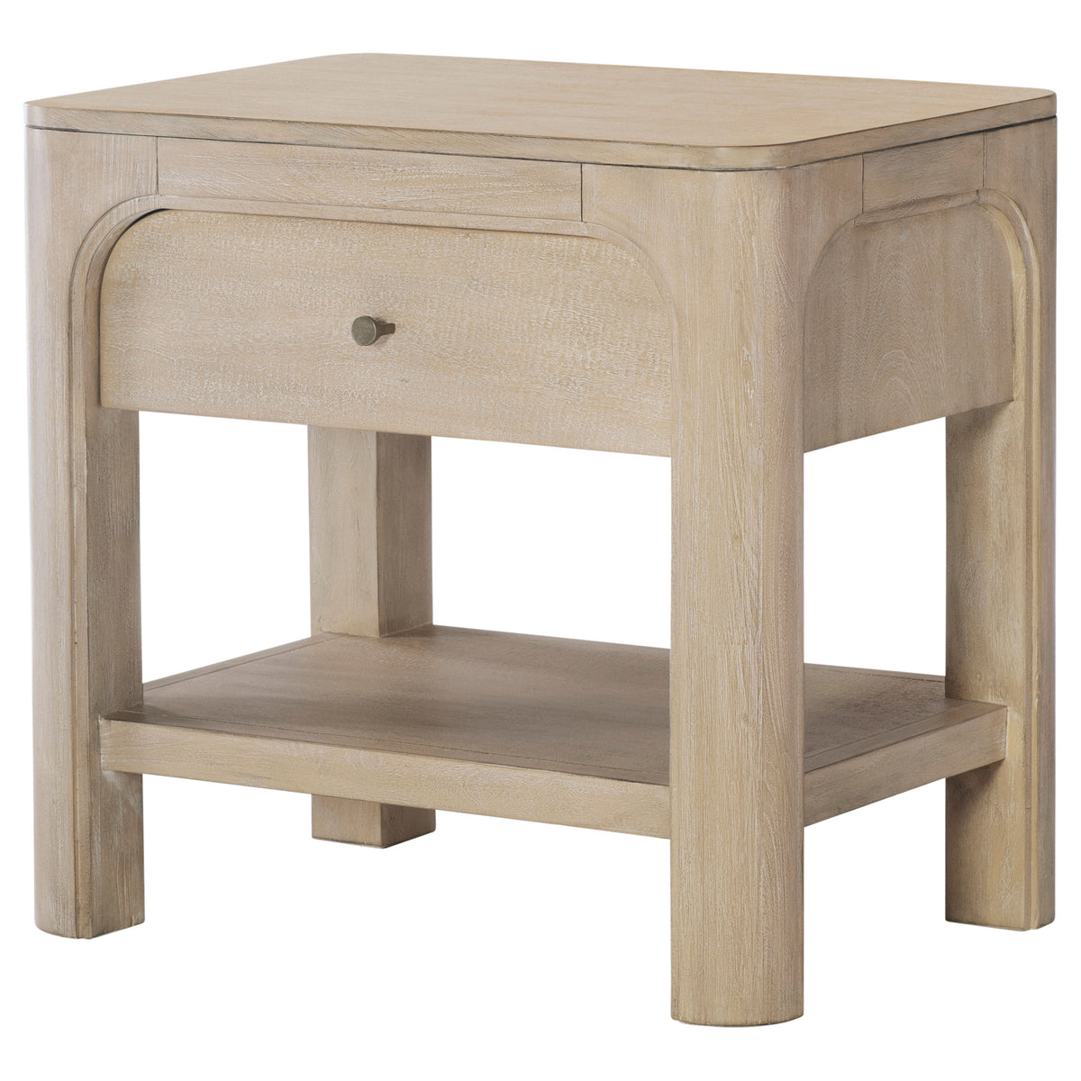 Solano 1-drawer Nightstand with USB Ports Weathered Mango