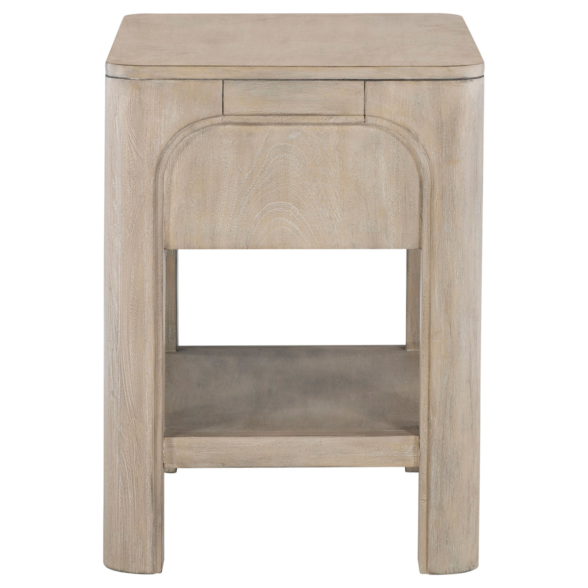 Solano 1-drawer Nightstand with USB Ports Weathered Mango