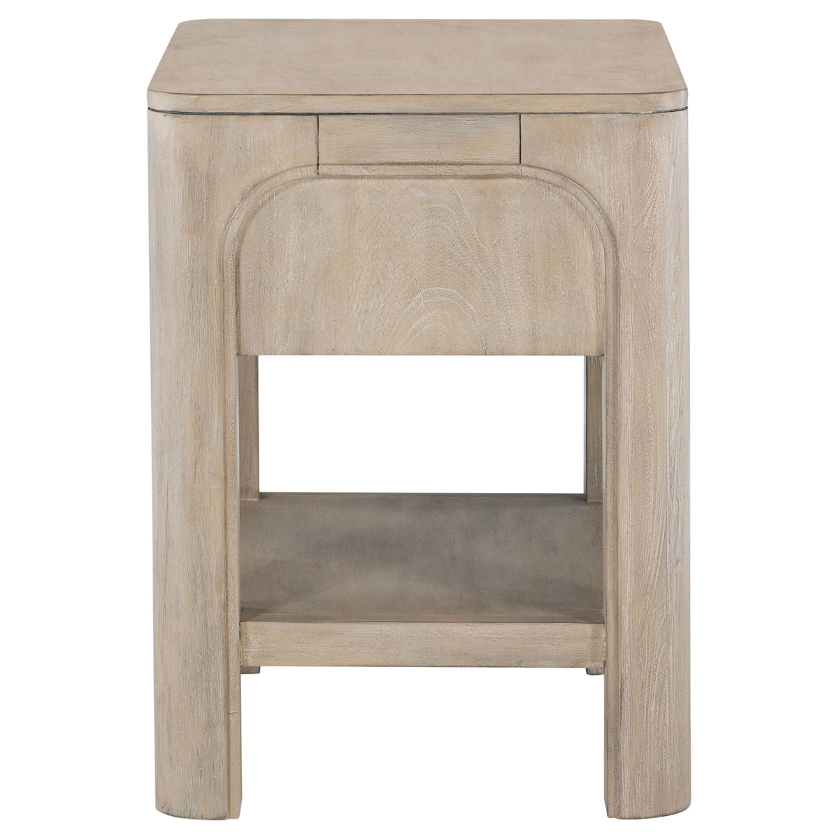 Solano 1-drawer Nightstand with USB Ports Weathered Mango
