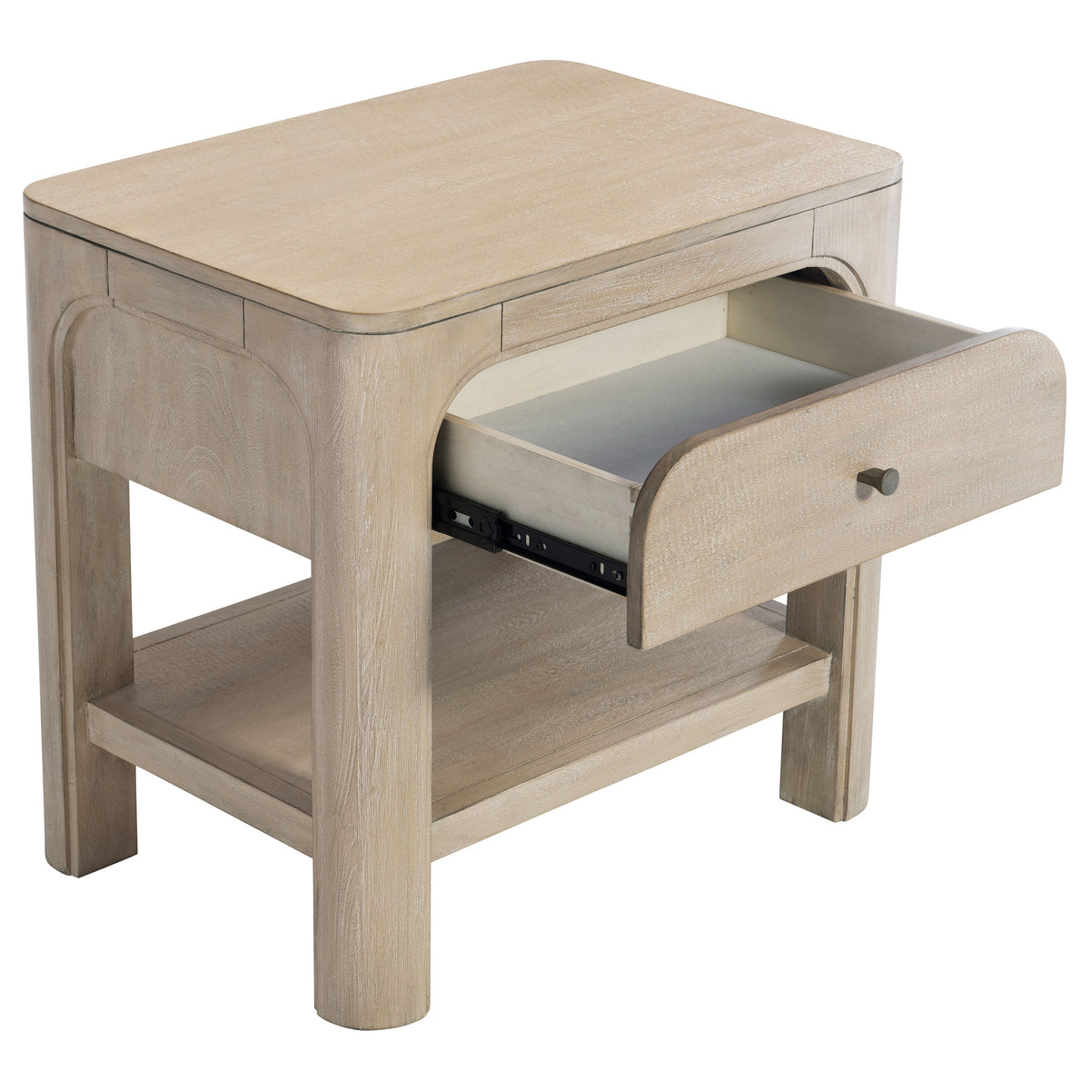 Solano 1-drawer Nightstand with USB Ports Weathered Mango