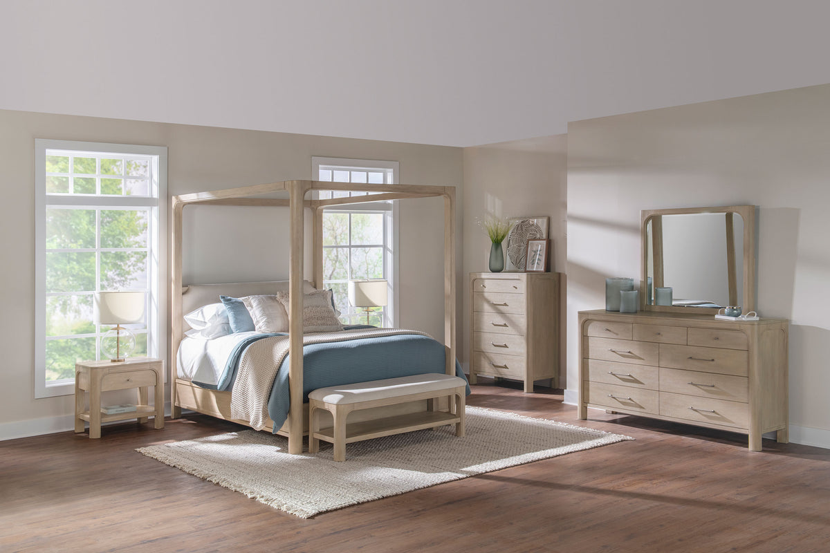 Solano 1-drawer Nightstand with USB Ports Weathered Mango