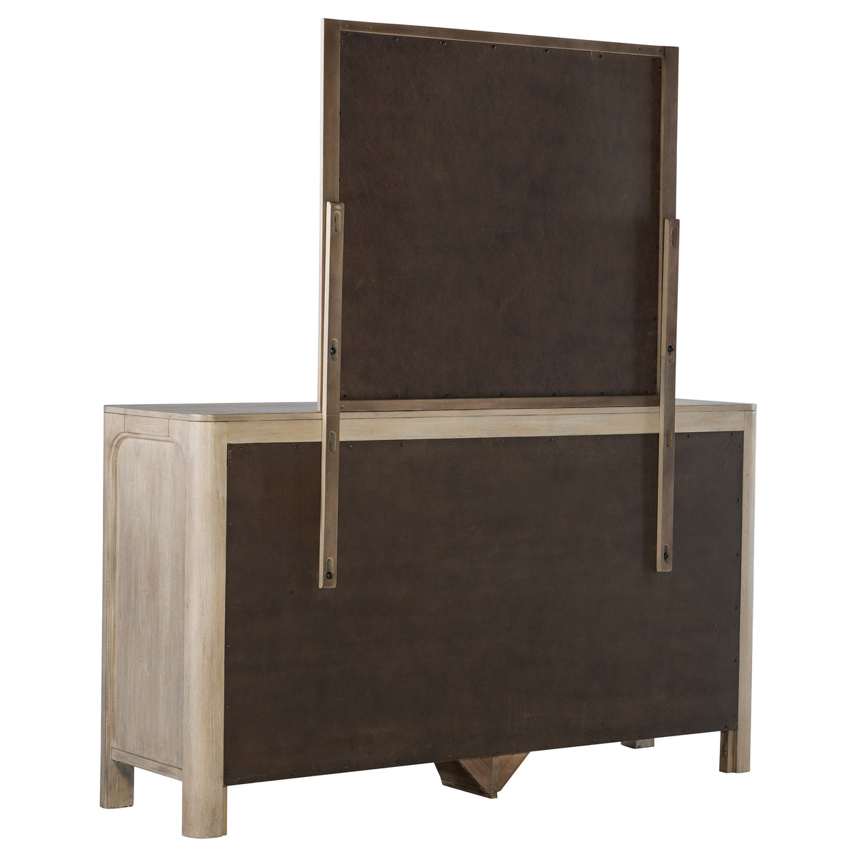 Solano 9-drawer Dresser with Mirror Weathered Mango