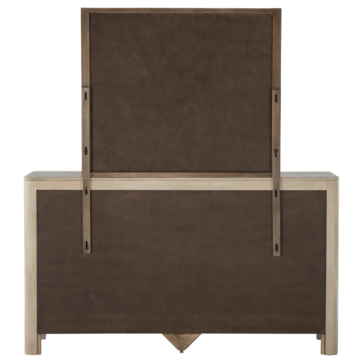 Solano 9-drawer Dresser with Mirror Weathered Mango