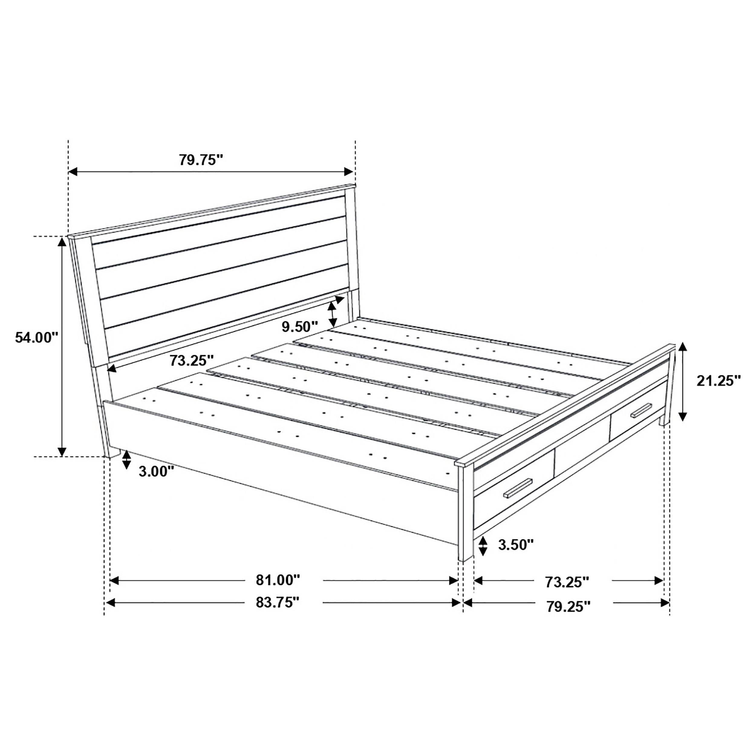 Woodmont Wood Panel Storage Bed