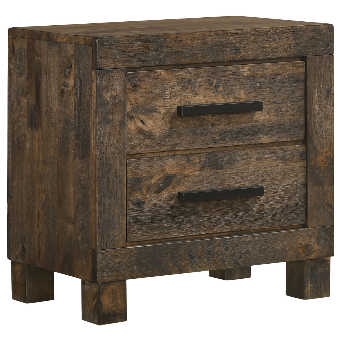 Woodmont 5-piece Queen Storage Bedroom Set Rustic Golden Brown