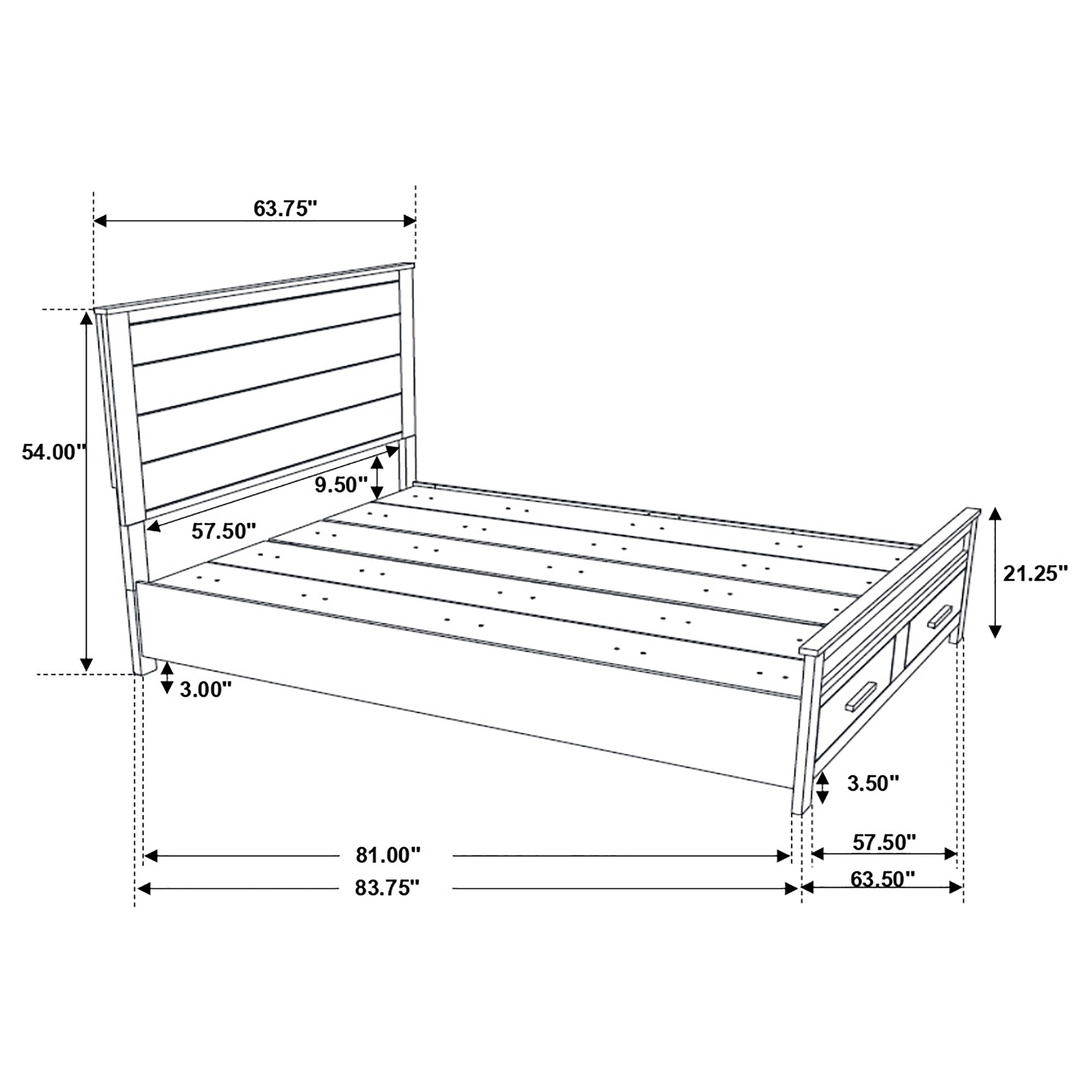 Woodmont Wood Panel Storage Bed