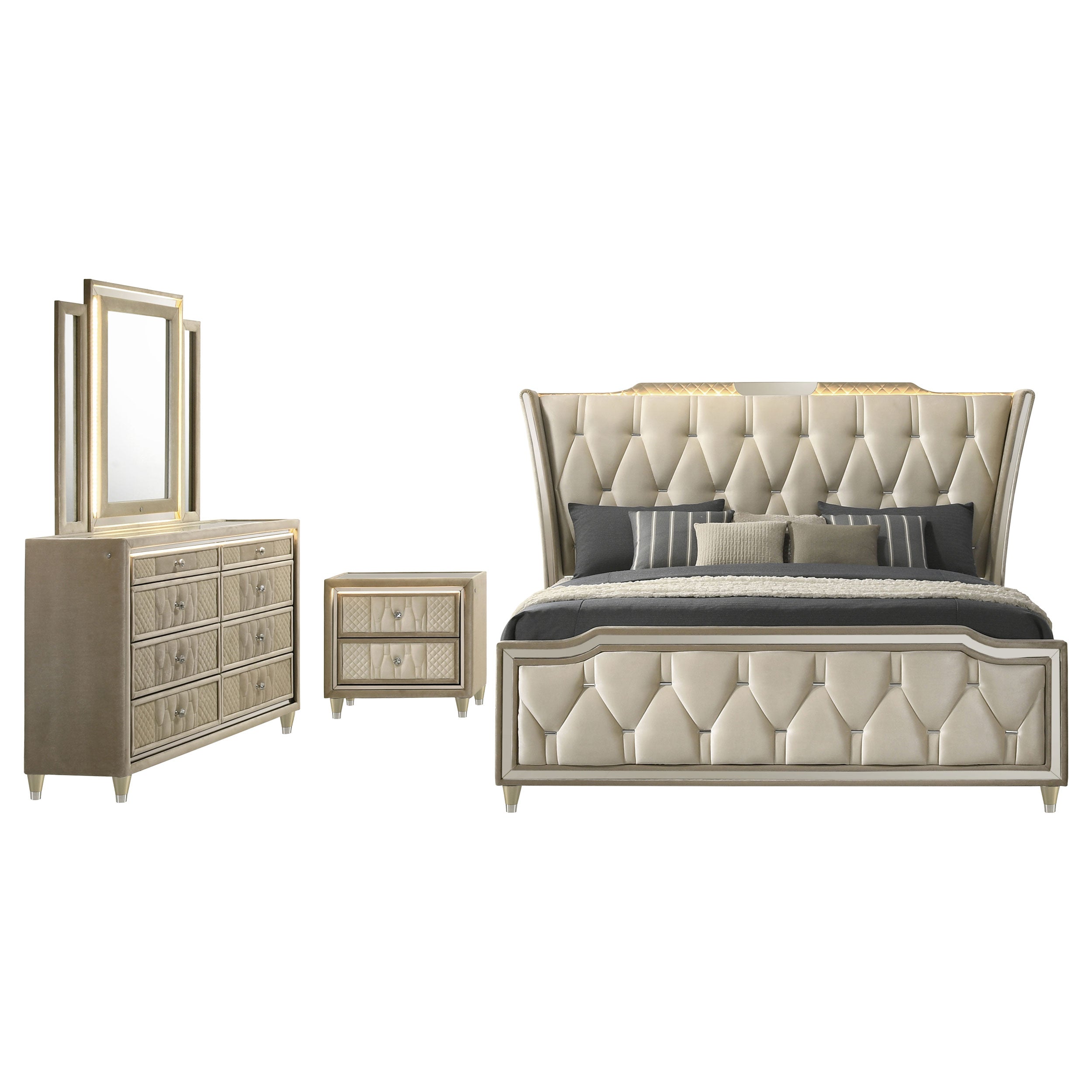 Lorient Upholstered Bedroom Set