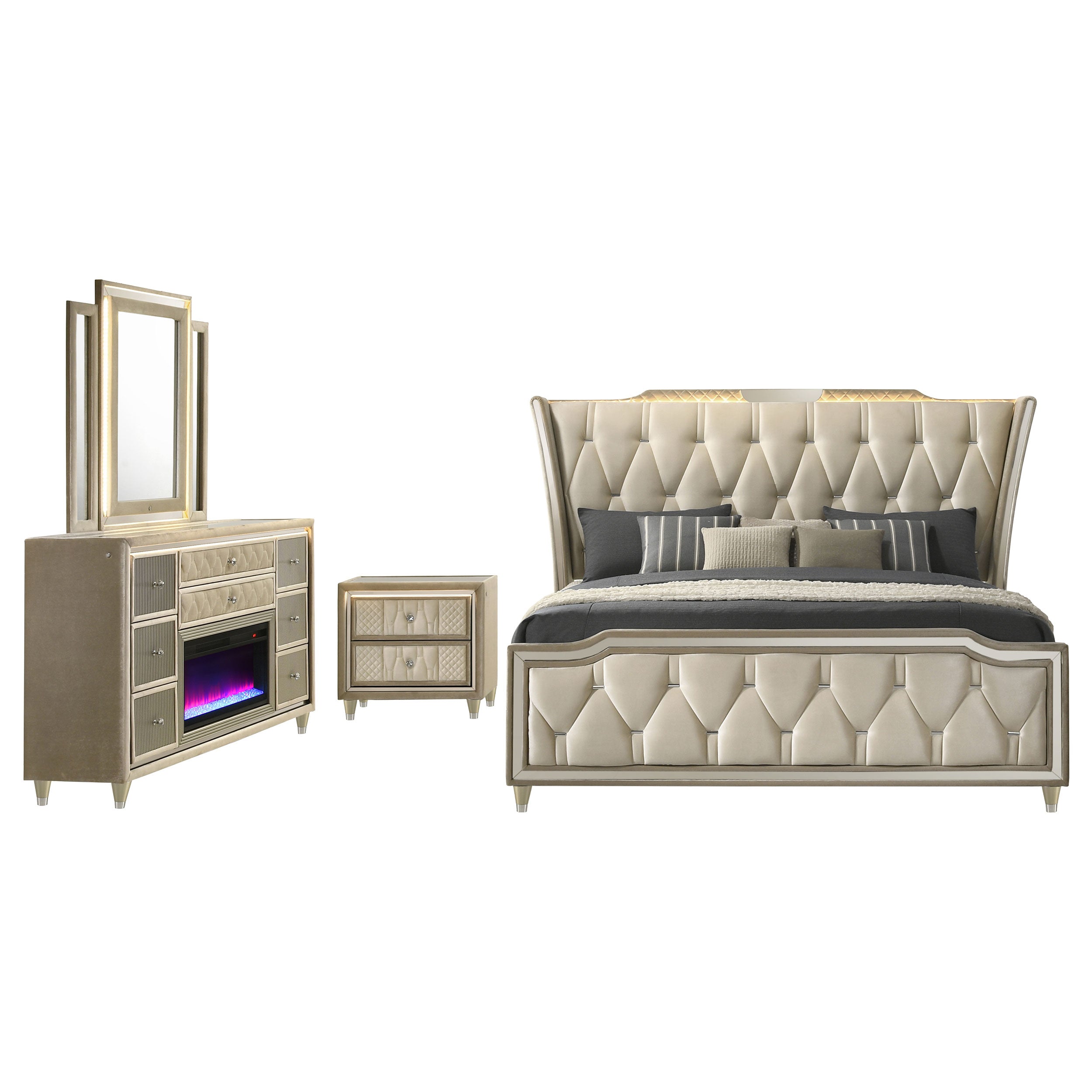 Lorient Upholstered Bedroom Set