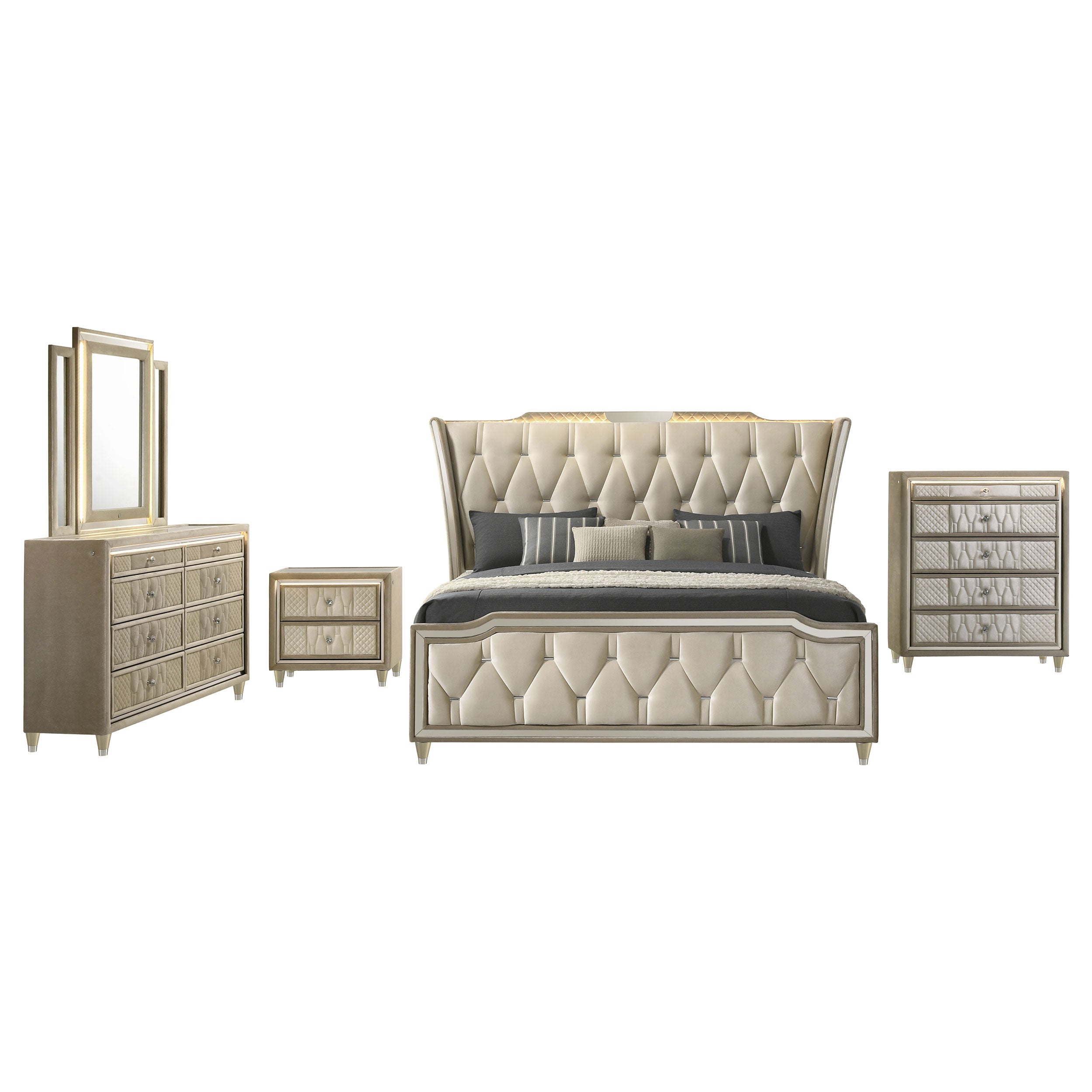 Lorient Upholstered Bedroom Set