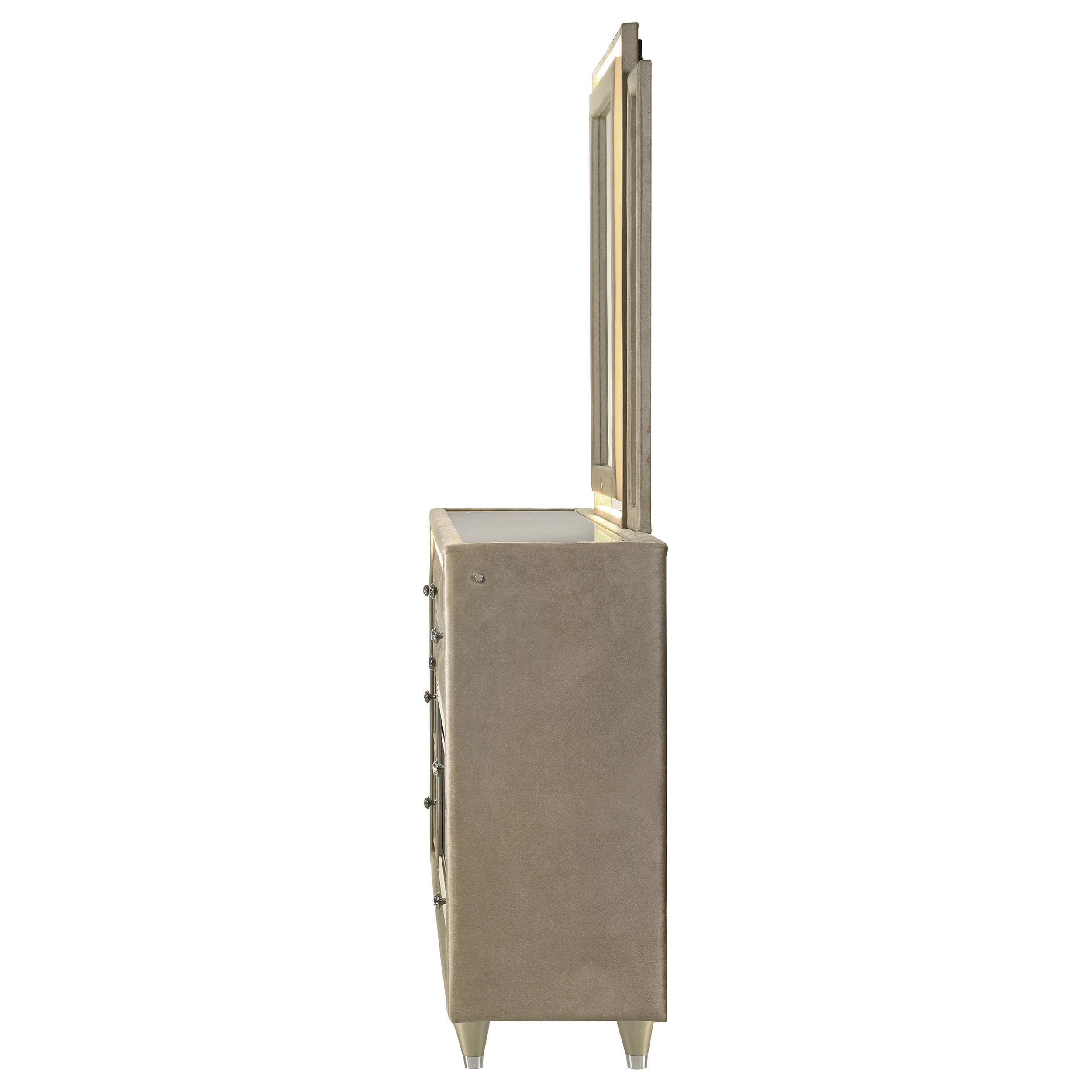 Lorient LED Flame Box Dresser with Mirror