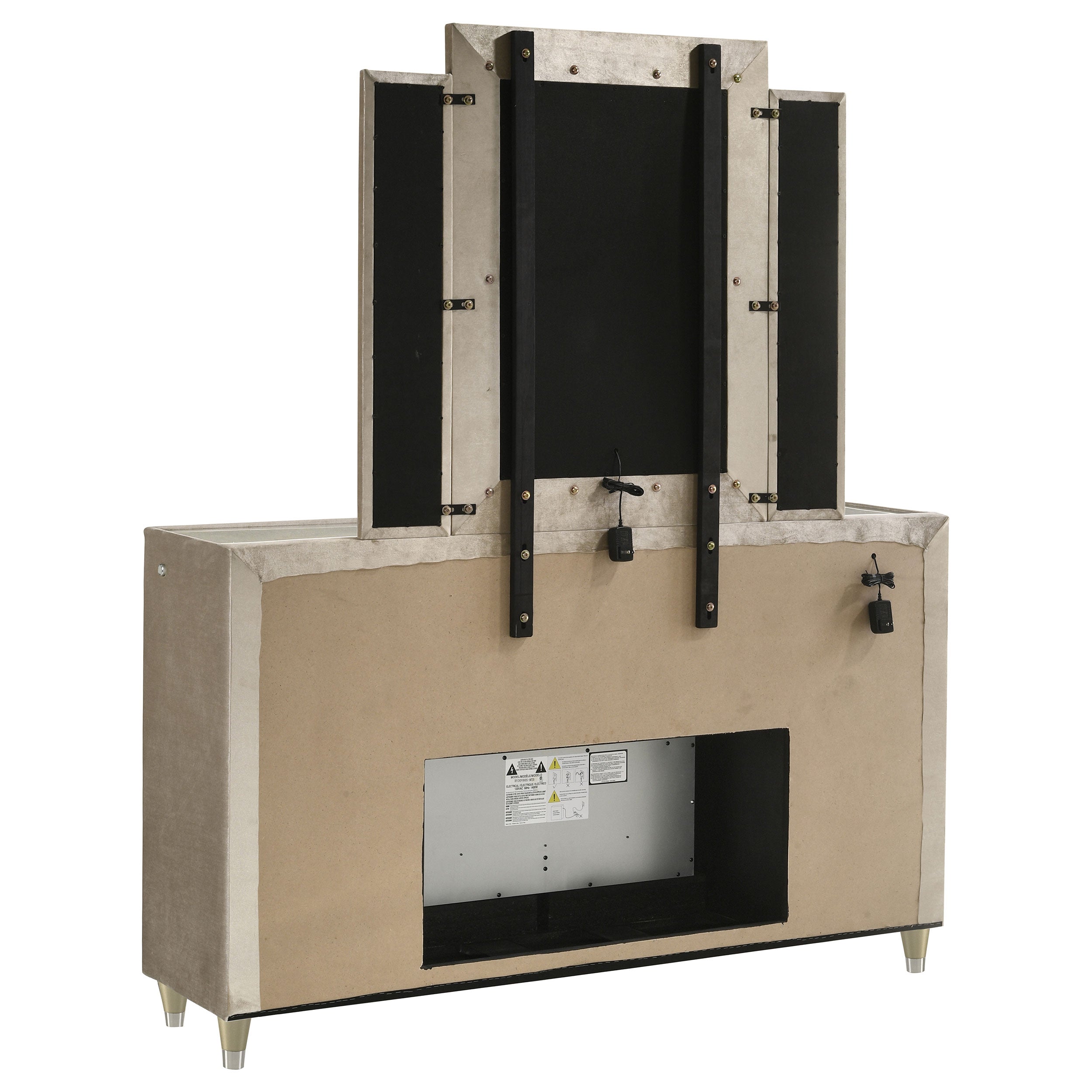 Lorient LED Flame Box Dresser with Mirror