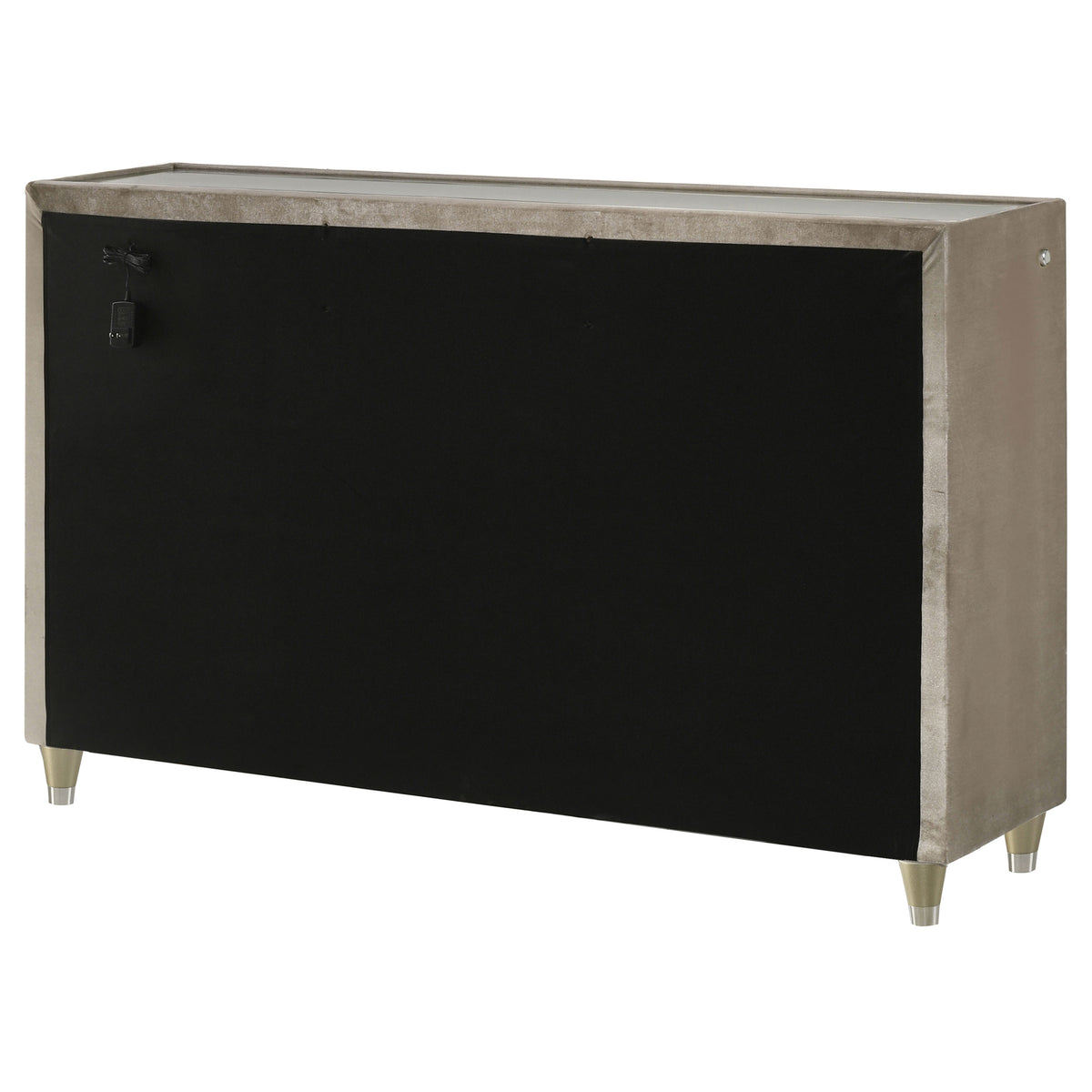 Lorient 8-drawer LED Dresser Ivory and Camel
