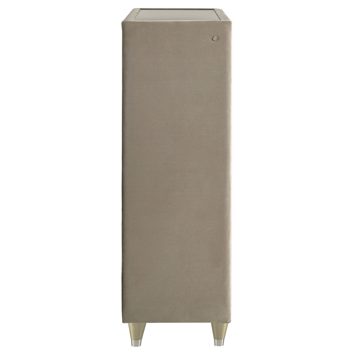 Lorient 5-drawer LED Bedroom Chest Ivory and Camel