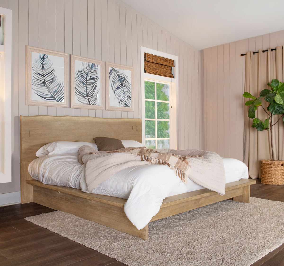 Stillwater Live Edge Platform Bed Queen Weathered Oak