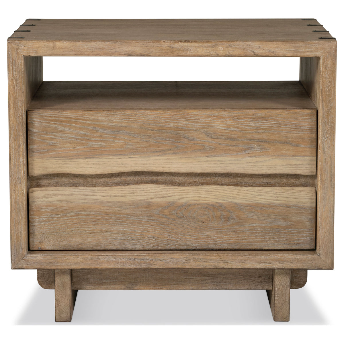Stillwater 2-drawer Nightstand with Charging Ports Weathered Oak