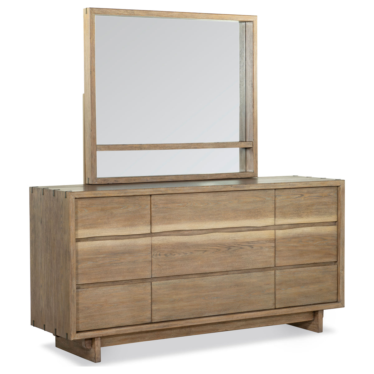 Stillwater 9-drawer Dresser with Mirror Weathered Oak