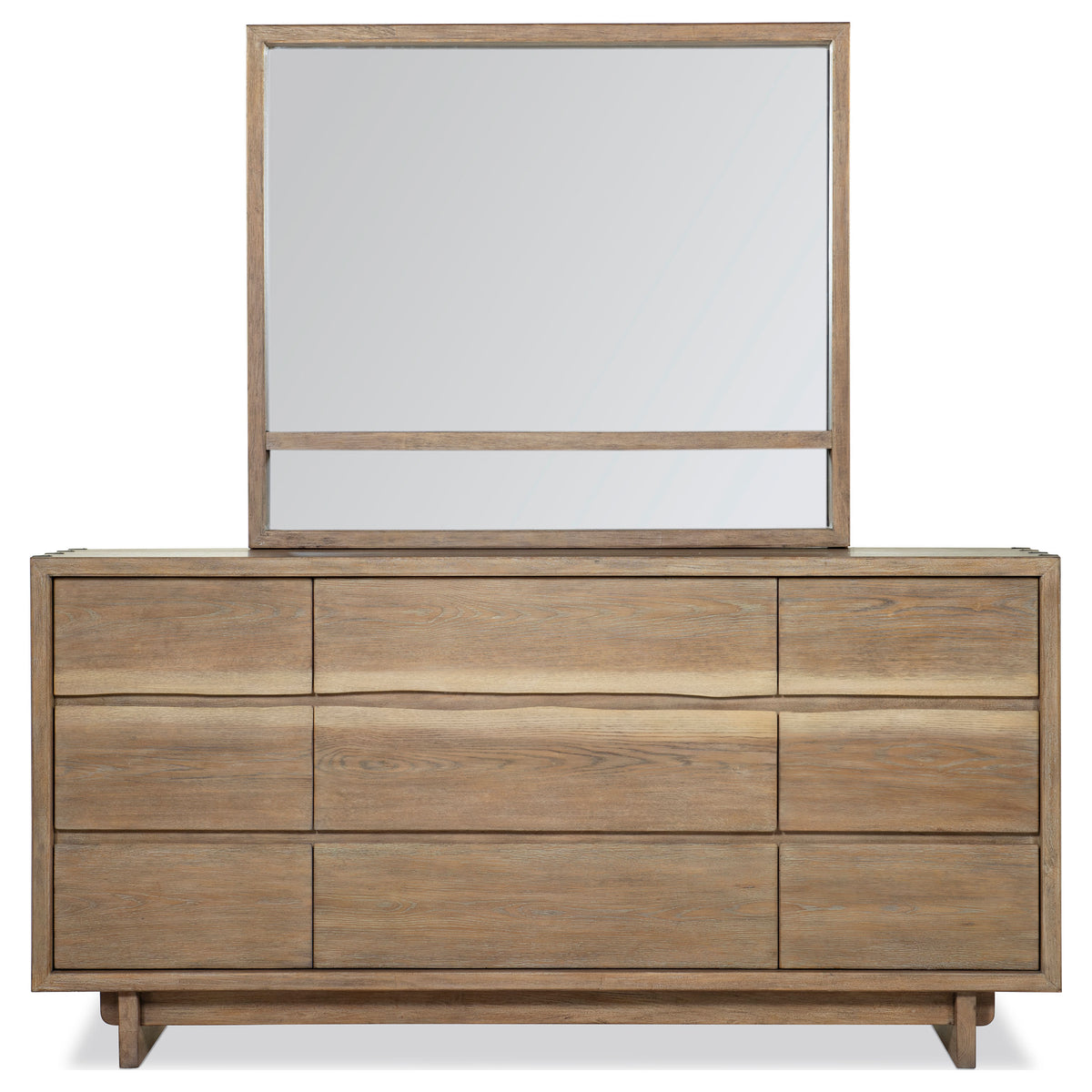 Stillwater 9-drawer Dresser with Mirror Weathered Oak