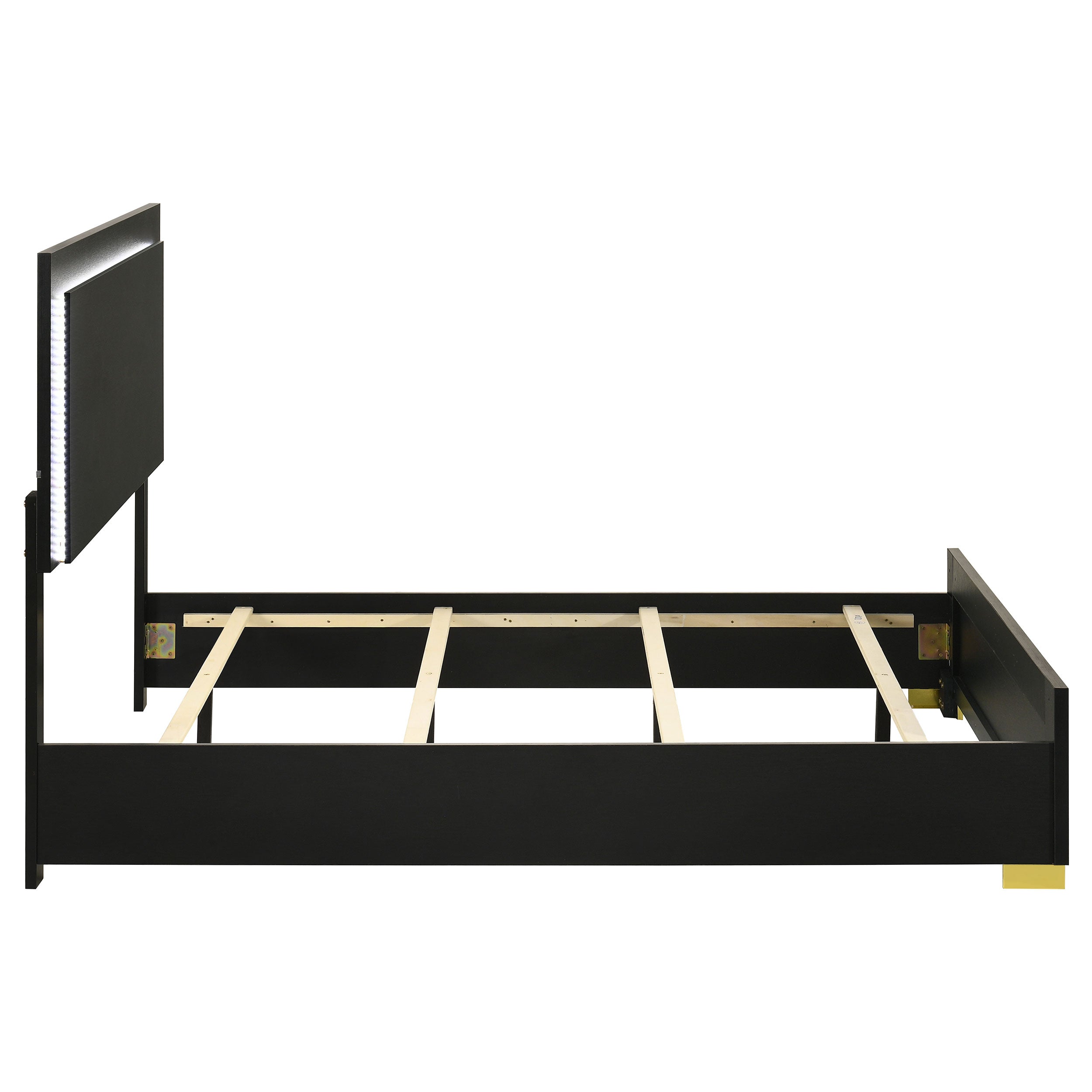 Marceline Wood LED Panel Bed
