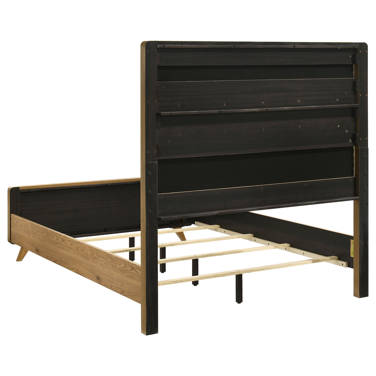 Bennett Upholstered Panel Bed Full Cream and Light Oak