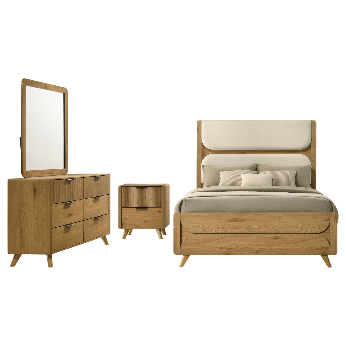 Bennett 4-piece Twin Bedroom Set Light Oak