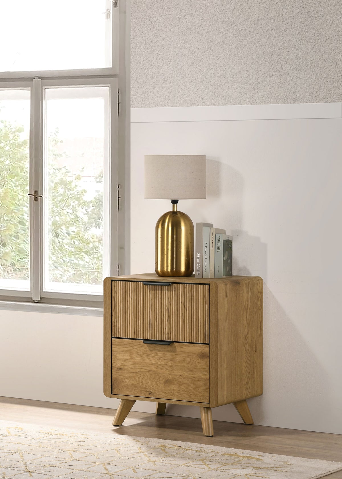 Bennett 2-drawer Nightstand Light Oak