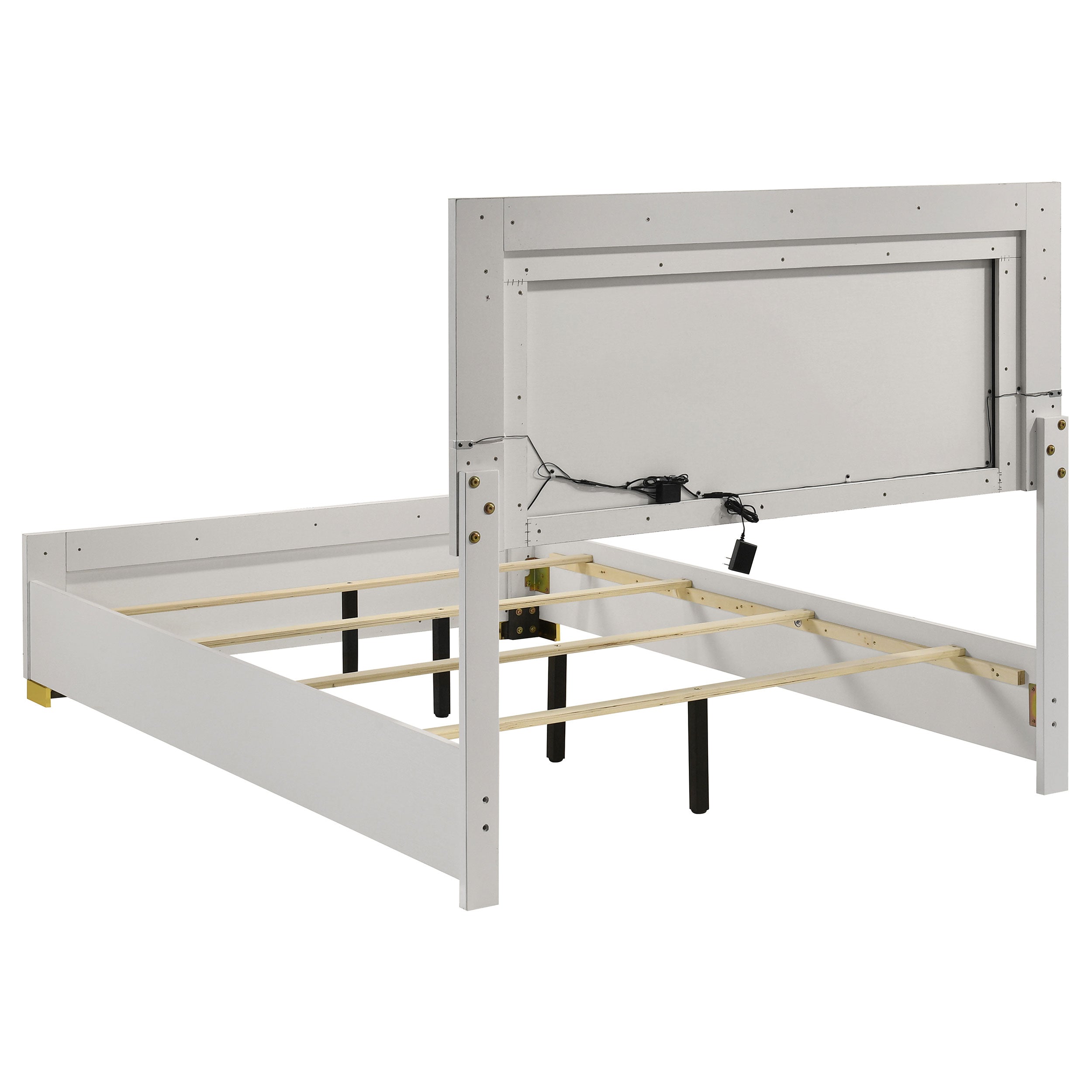 Marceline Wood LED Panel Bed