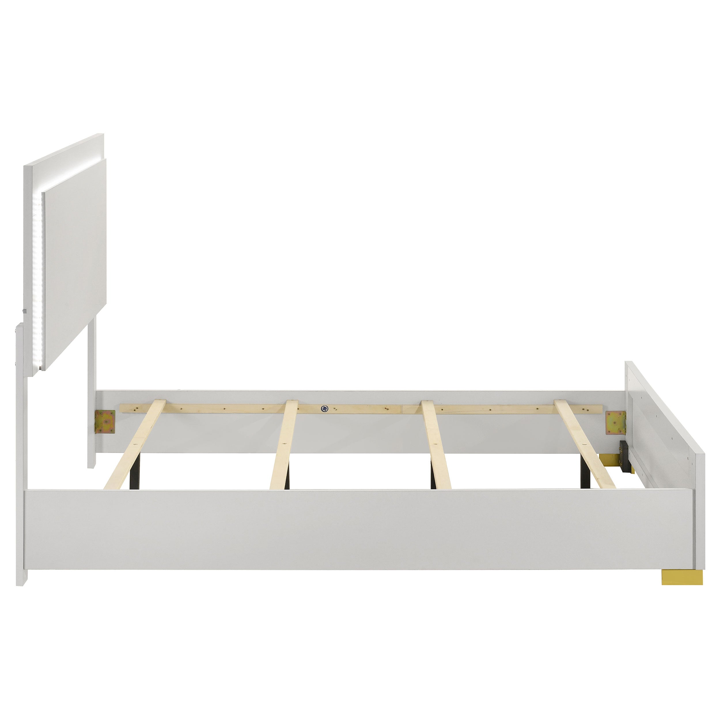 Marceline Wood LED Panel Bed