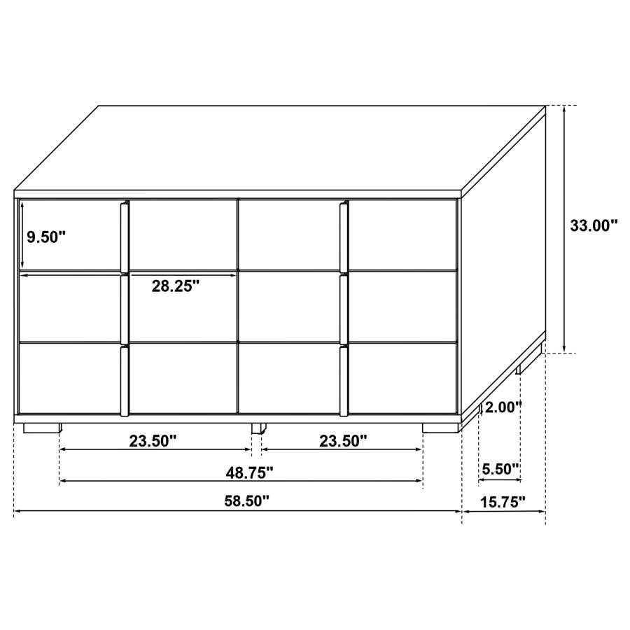 Marceline 4-piece Full Bedroom Set with LED Headboard White