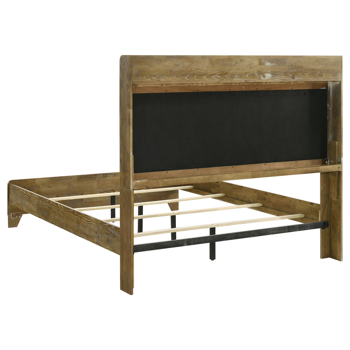 Henderson Wood Bookcase Panel Bed Queen Medium Oak