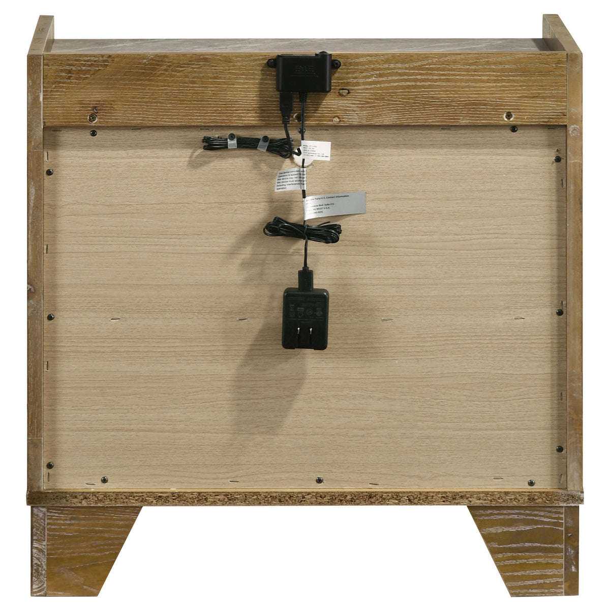 Henderson 1-drawer LED Nightstand with USB Medium Oak