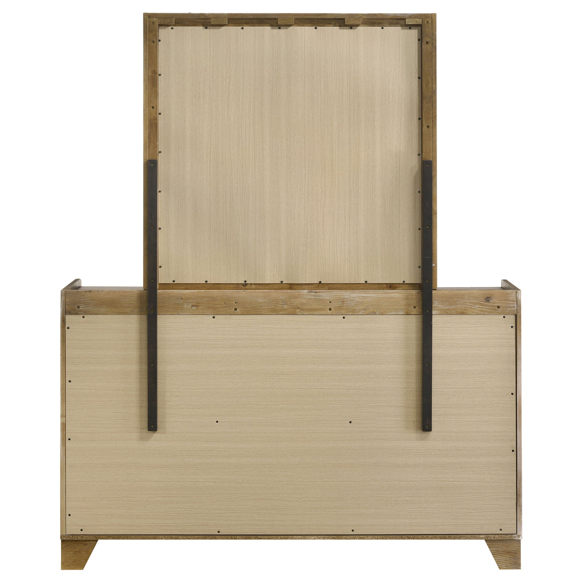 Henderson 6-drawer Dresser with Mirror Medium Oak