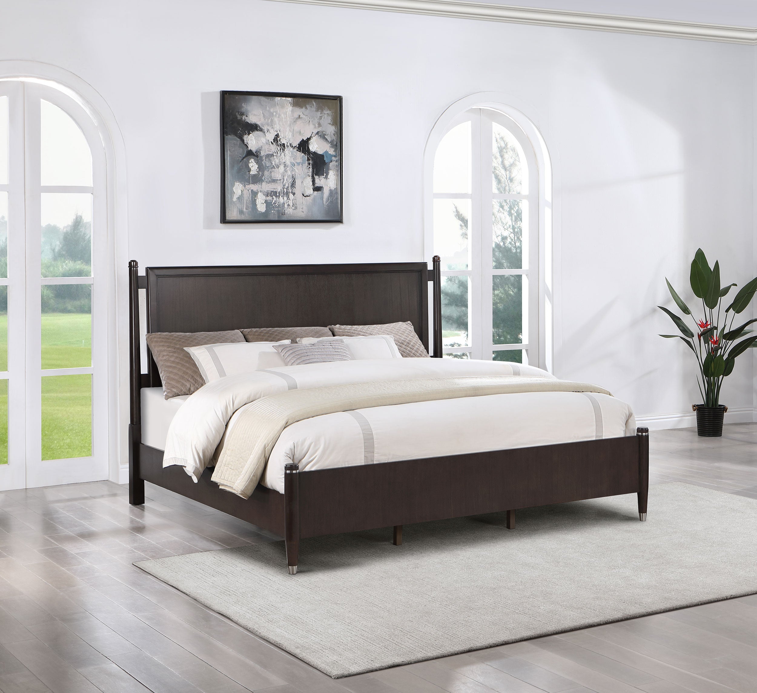 Emberlyn Wood Four-Poster Bed