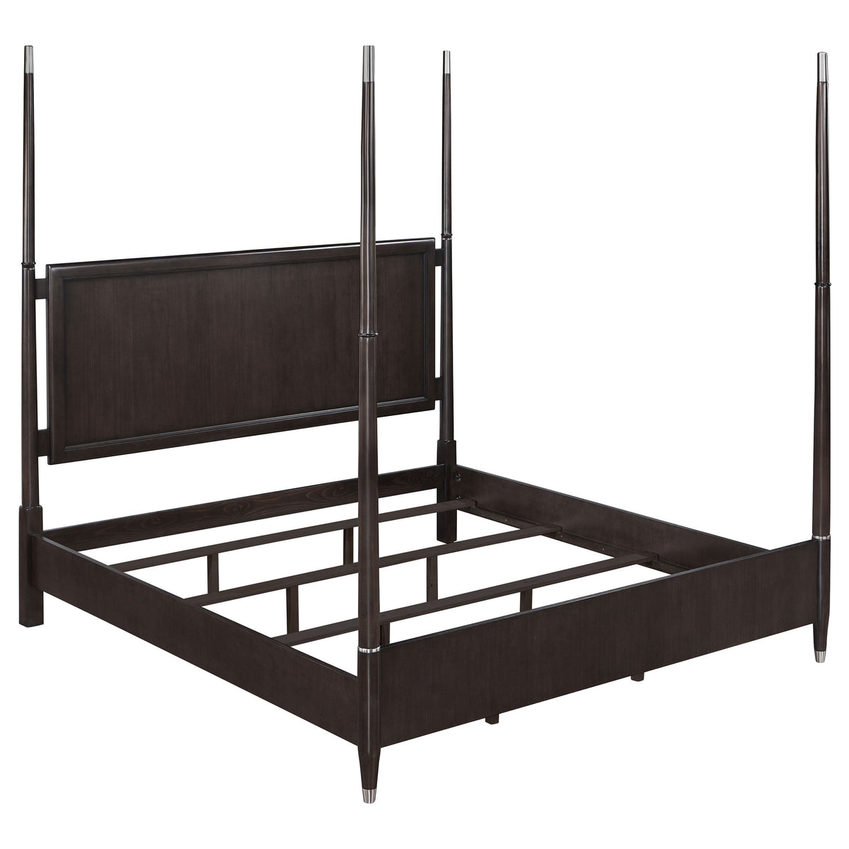 Emberlyn Wood Four-Poster Bed Queen Brown