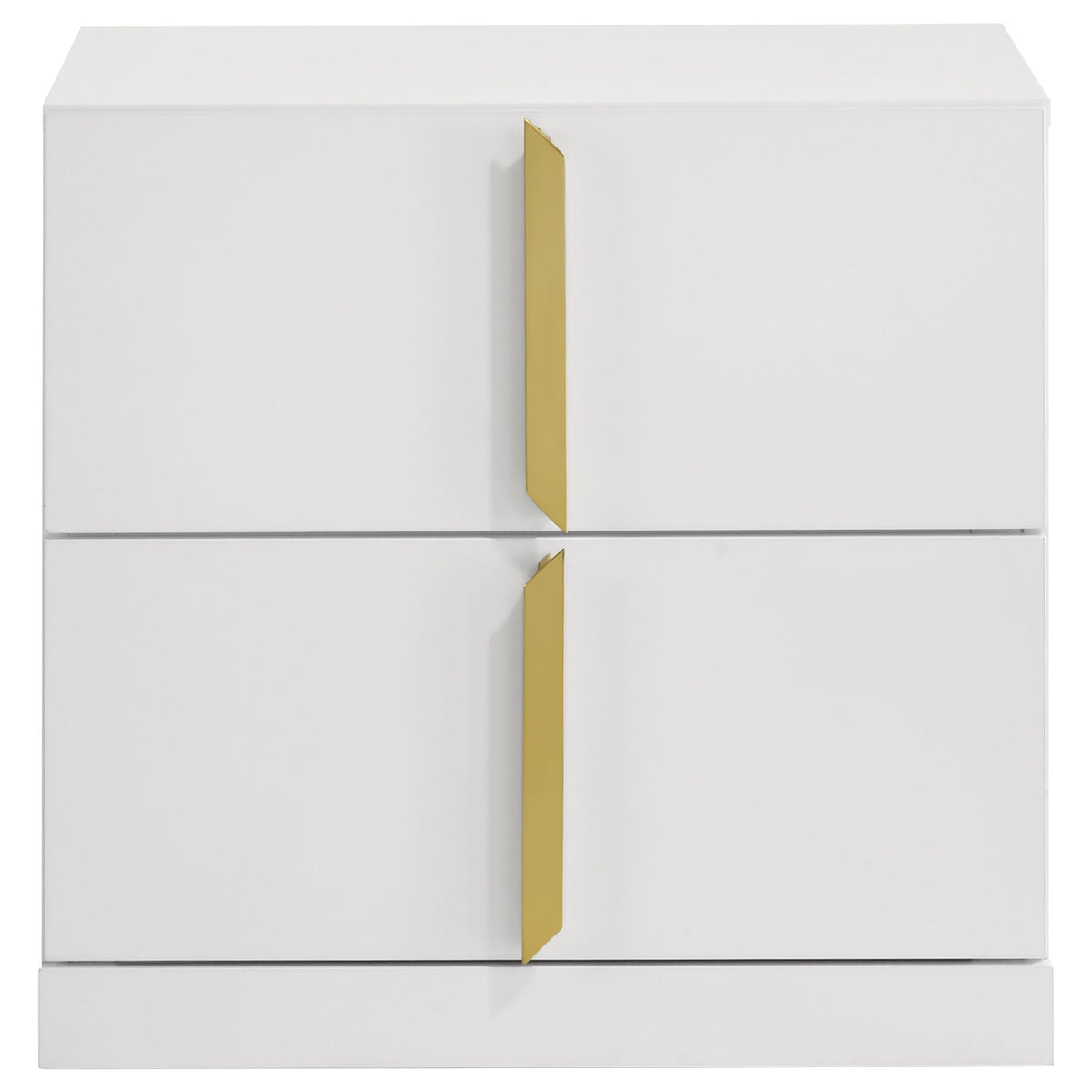 Ines 2-drawer Nightstand White High Gloss