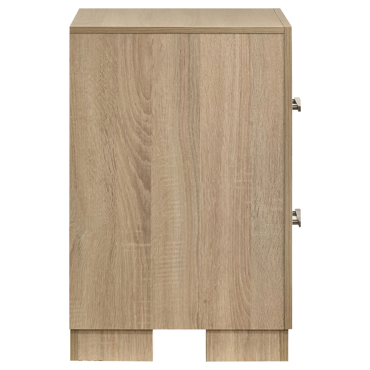 Arielle 2-drawer Nightstand with Casters Light Oak